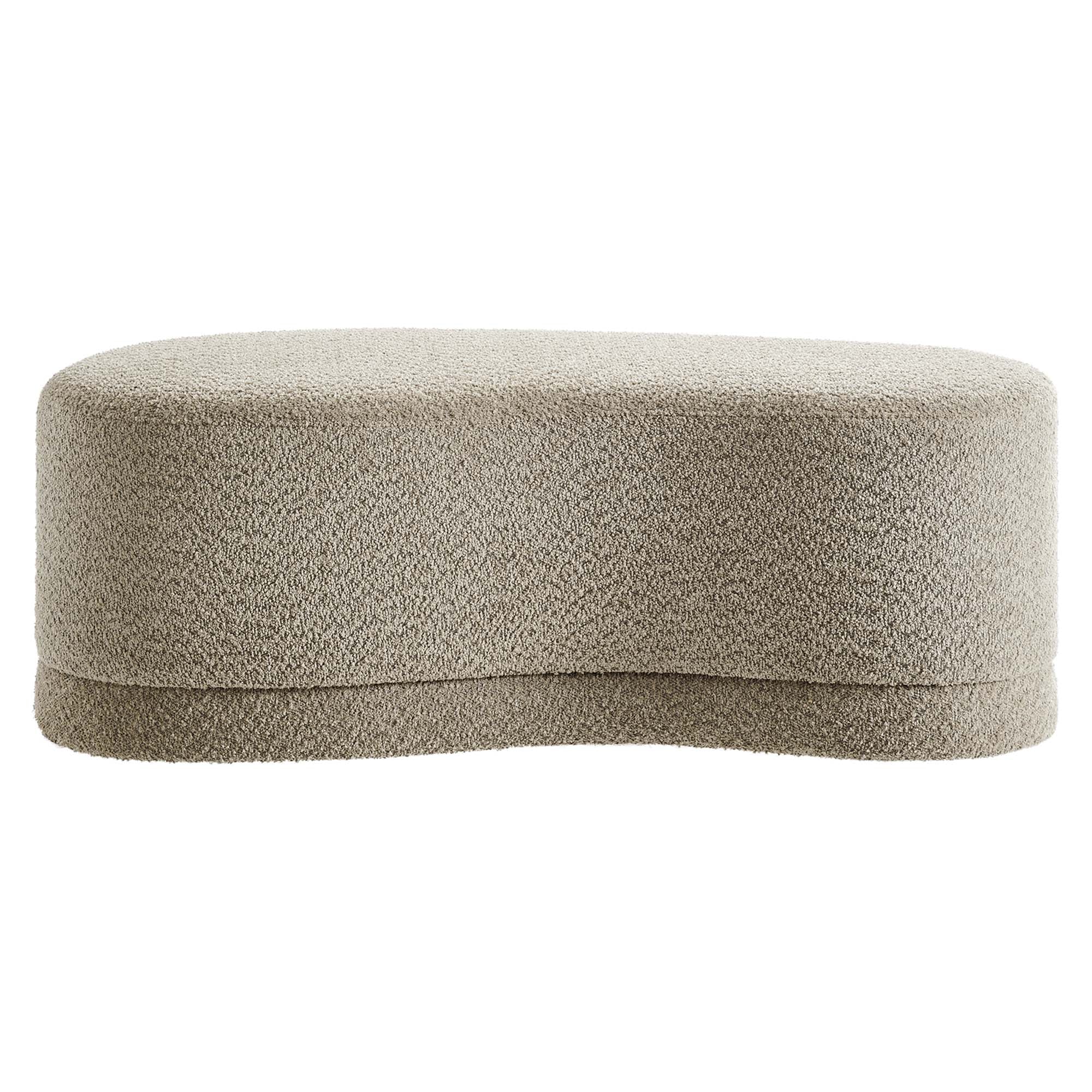 Nimbus 48" Upholstered Ottoman Bench, Oat