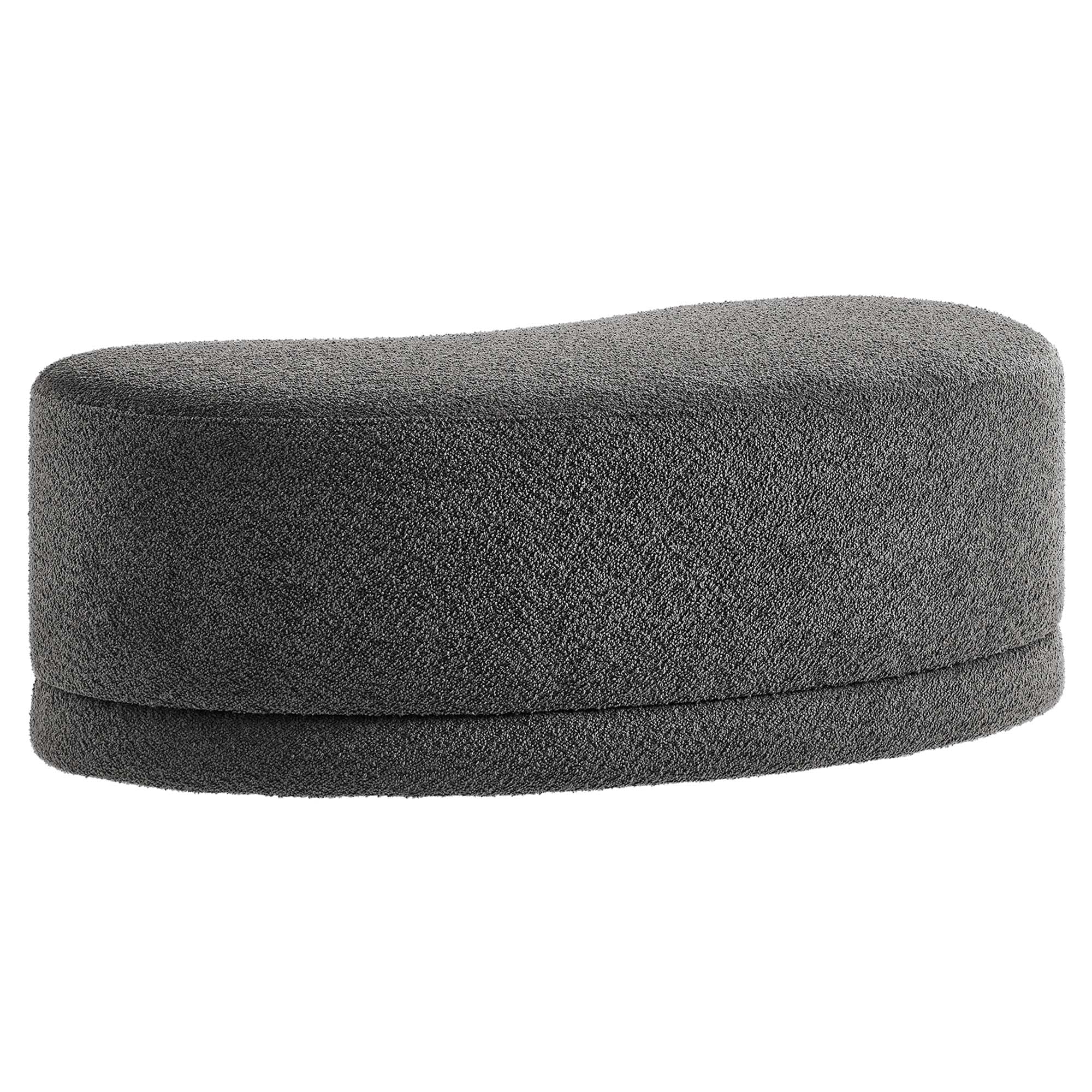 Nimbus 48" Upholstered Ottoman Bench, Cast Slate