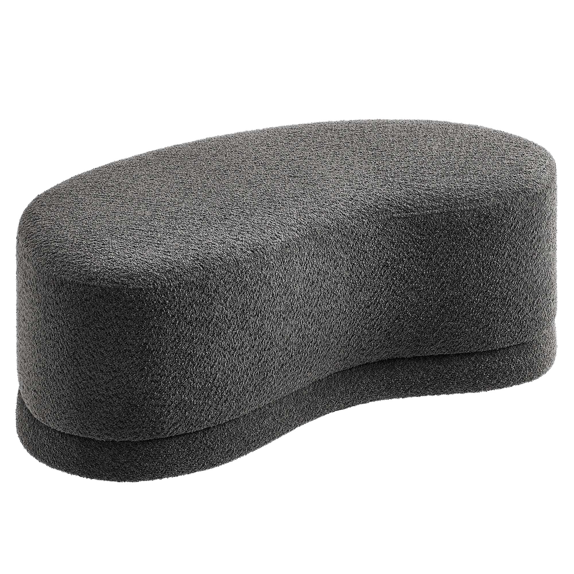 Nimbus 48" Upholstered Ottoman Bench, Cast Slate