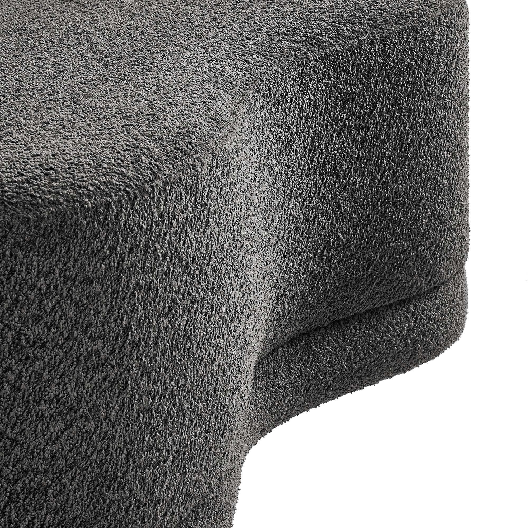 Nimbus 48" Upholstered Ottoman Bench, Cast Slate