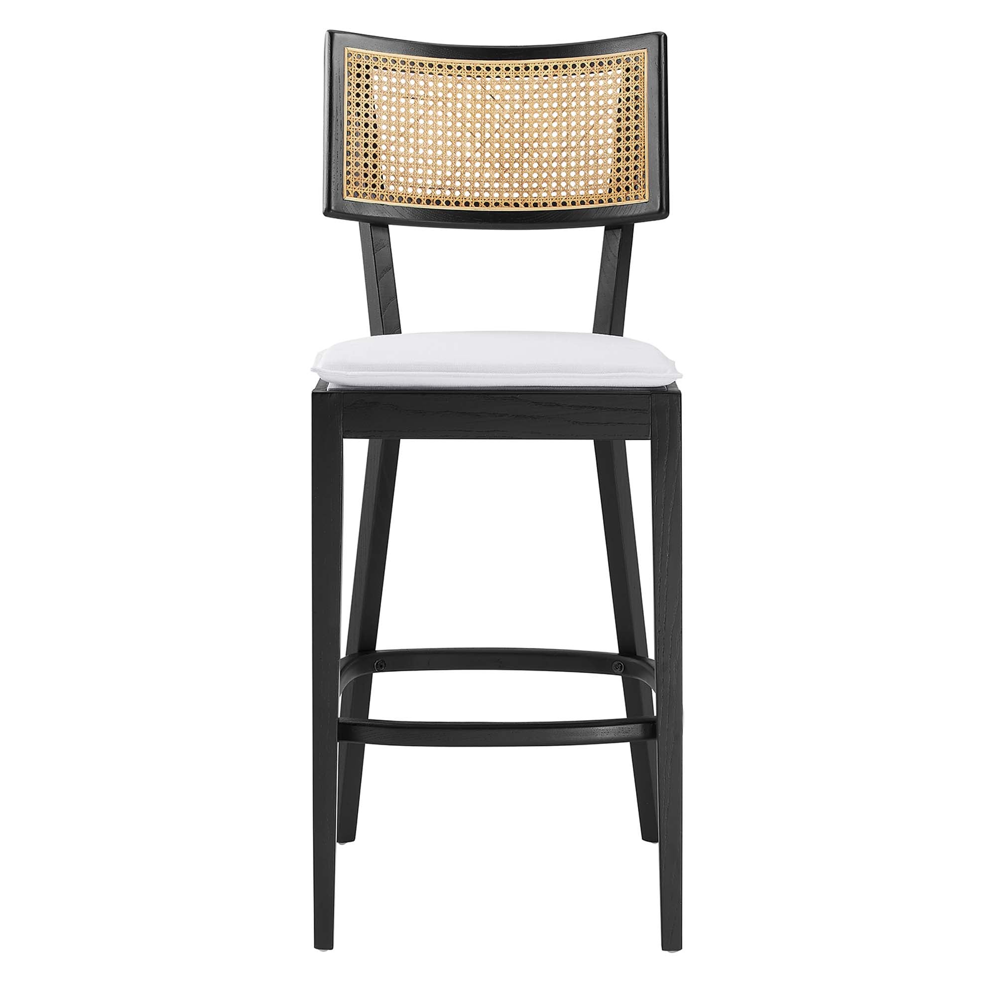 Caledonia Wood Bar Stools Set of 2, Black White