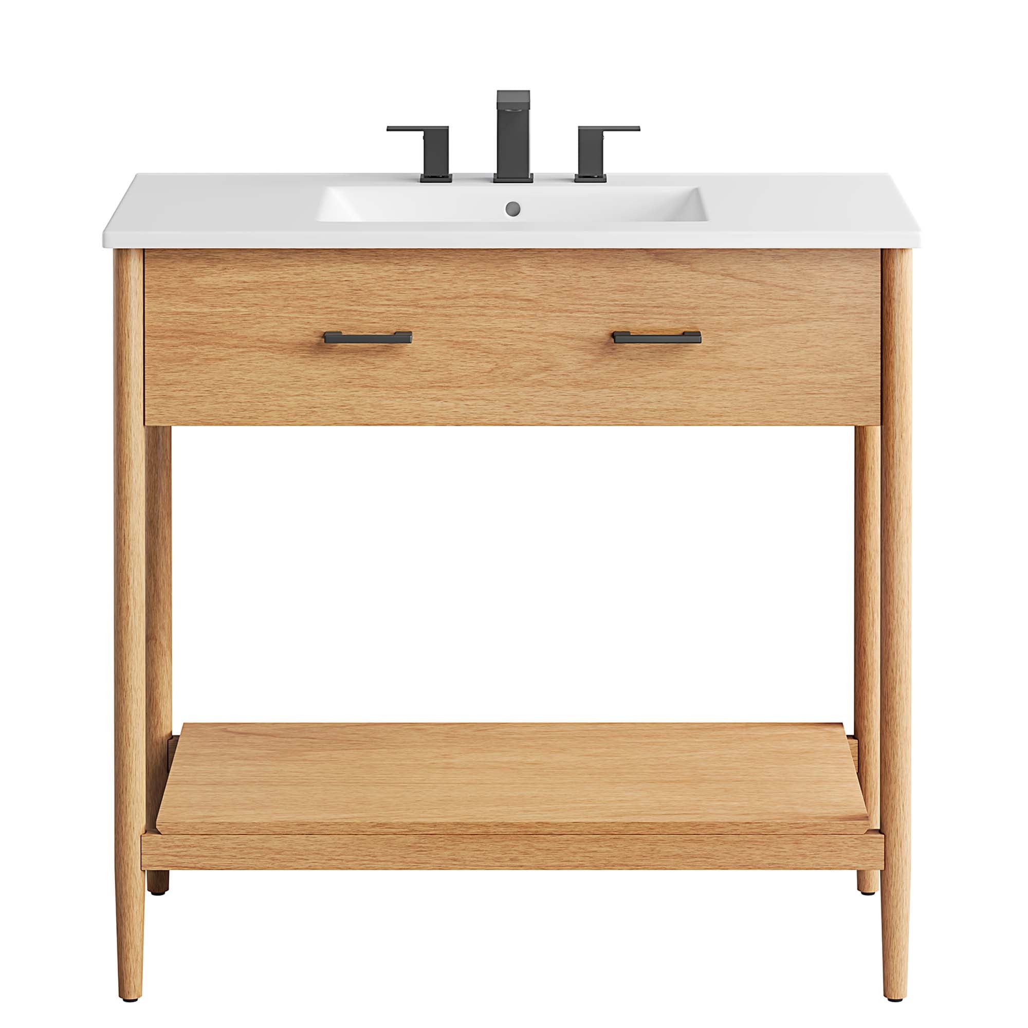 Zaire 36" Bathroom Vanity, Natural White
