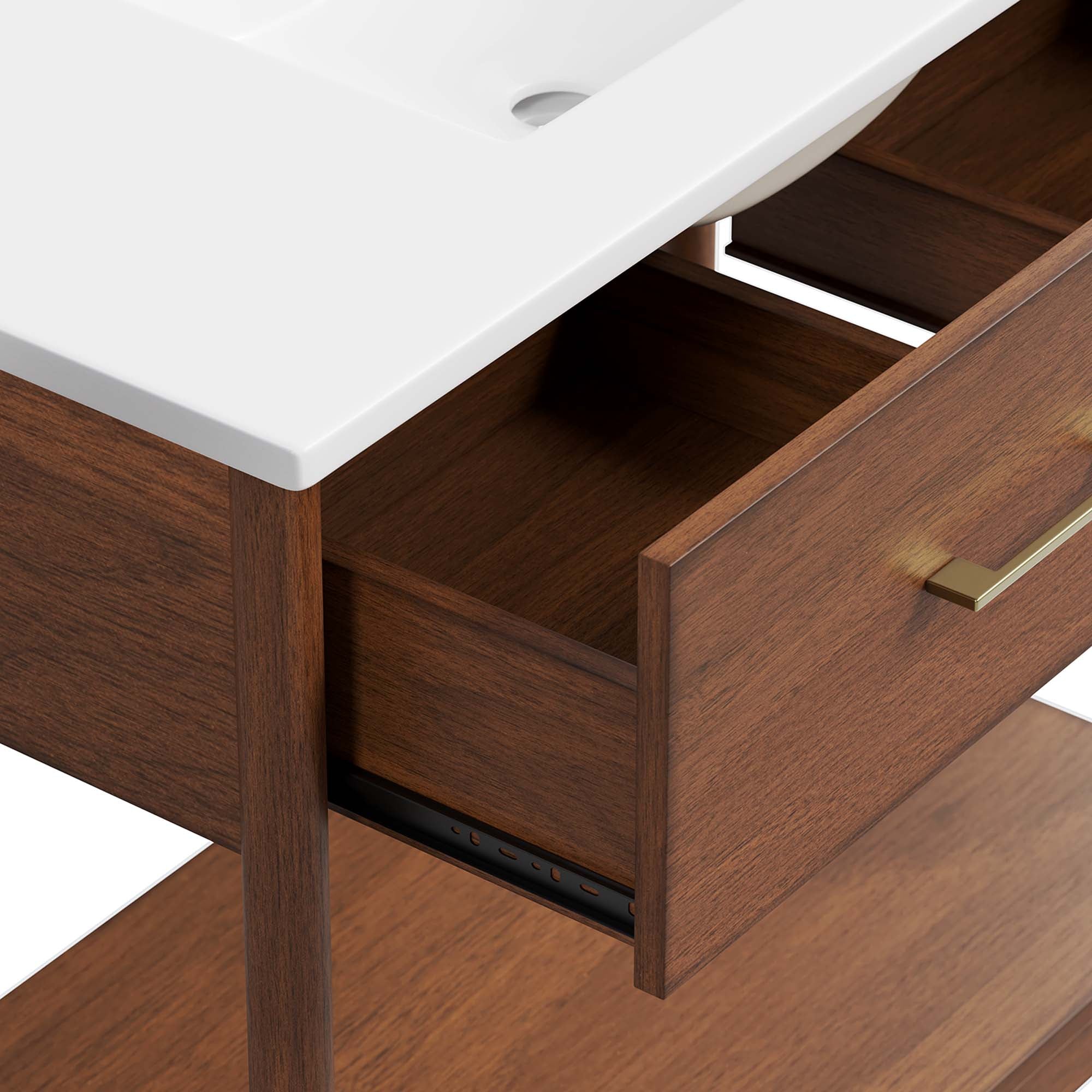 Zaire 36" Bathroom Vanity, Walnut White