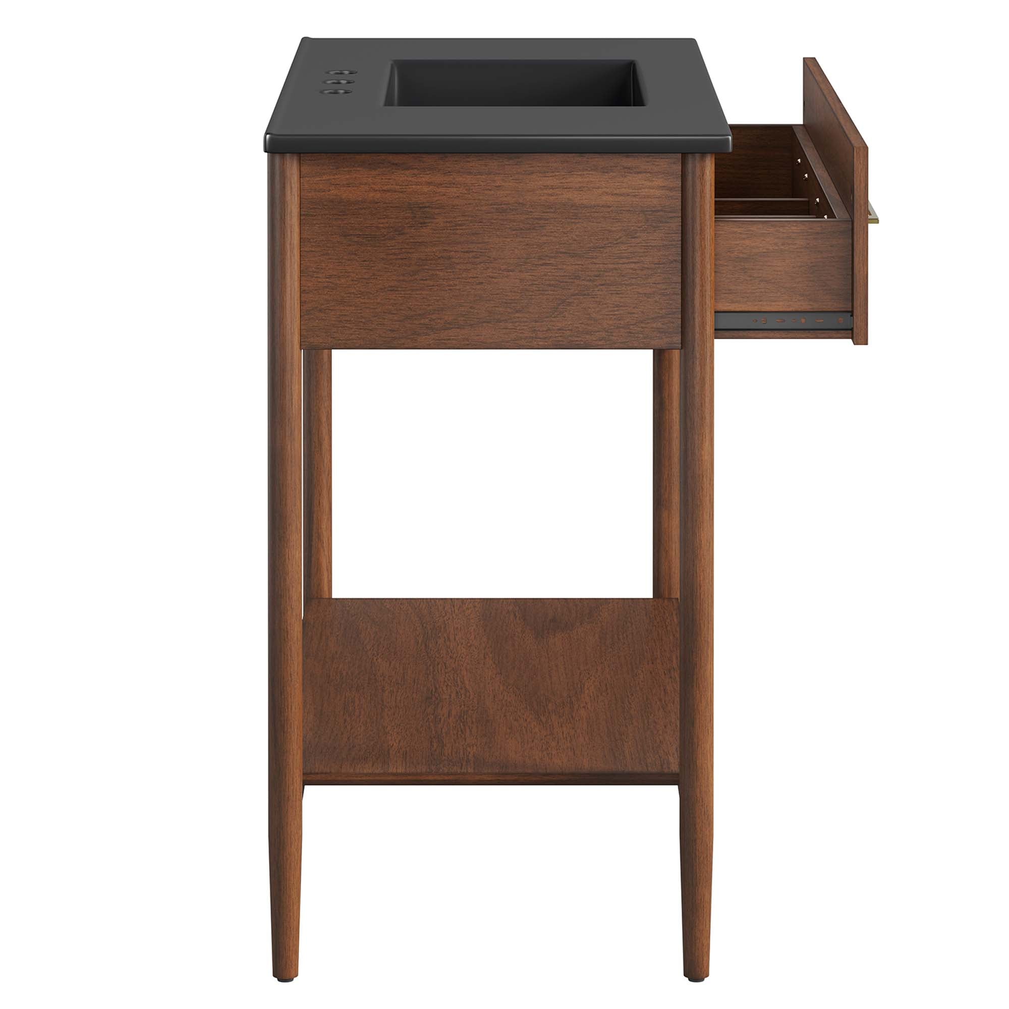 Zaire 36" Bathroom Vanity, Walnut Black