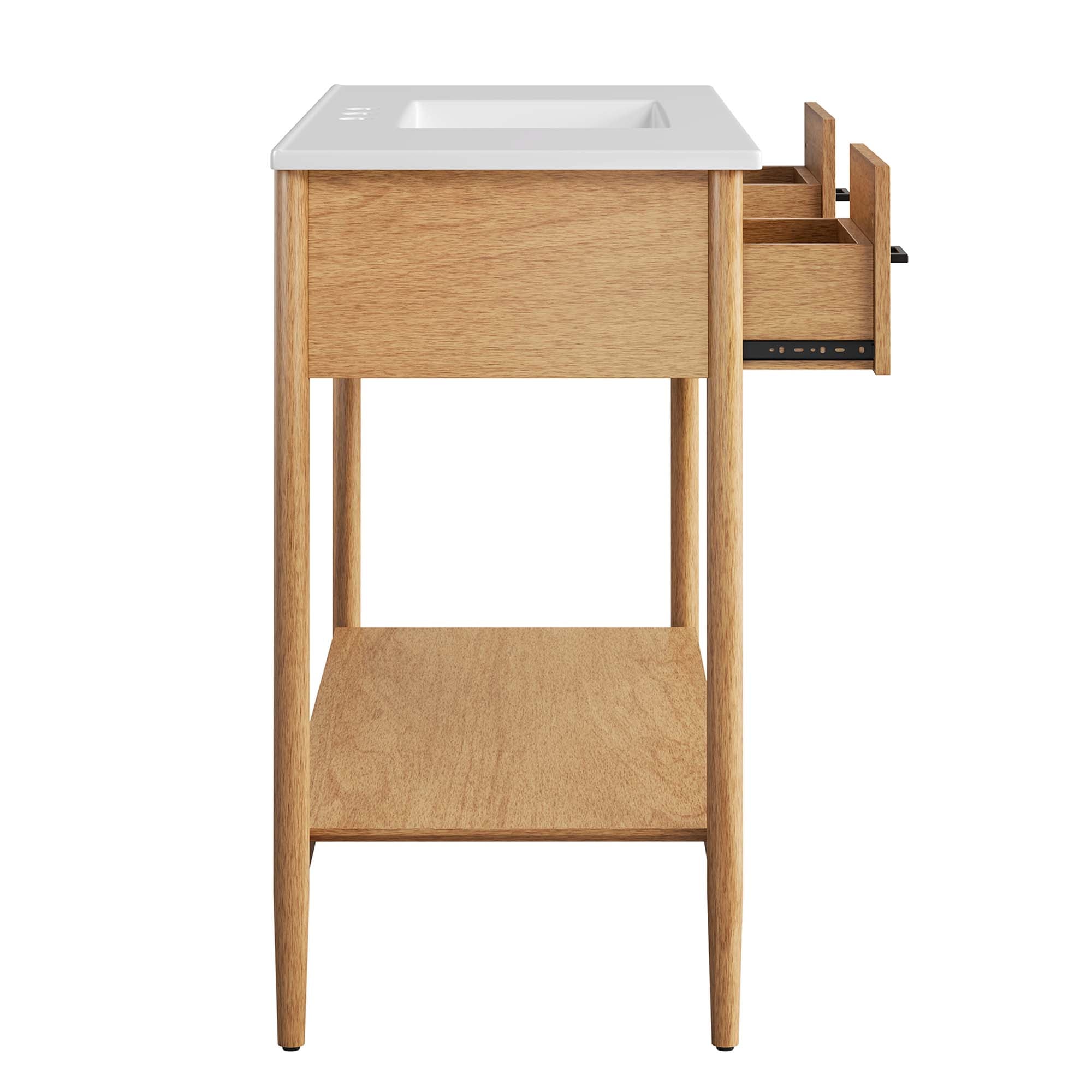 Zaire 48" Single Sink Bathroom Vanity, Natural White