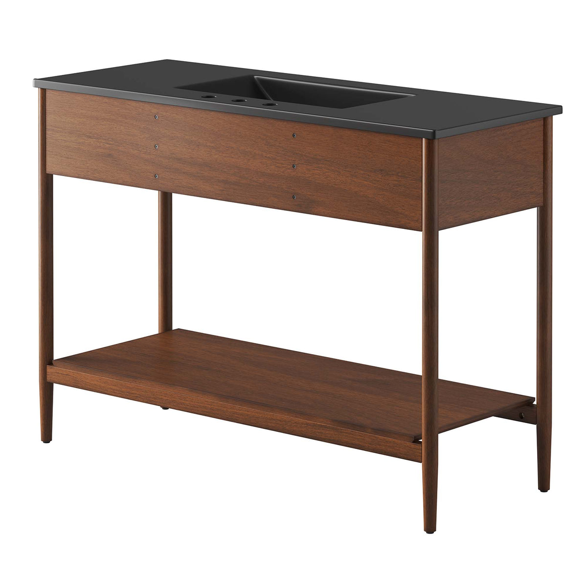 Zaire 48" Single Sink Bathroom Vanity, Walnut Black