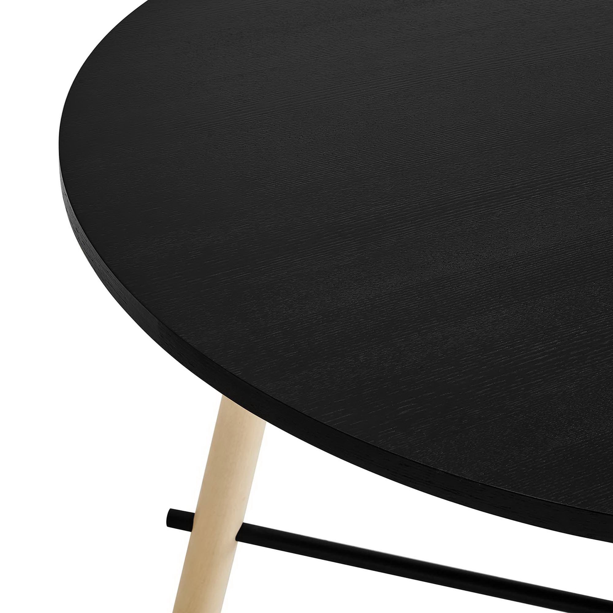 Infuse 71" Wood Grain Dining Table, Black Oak