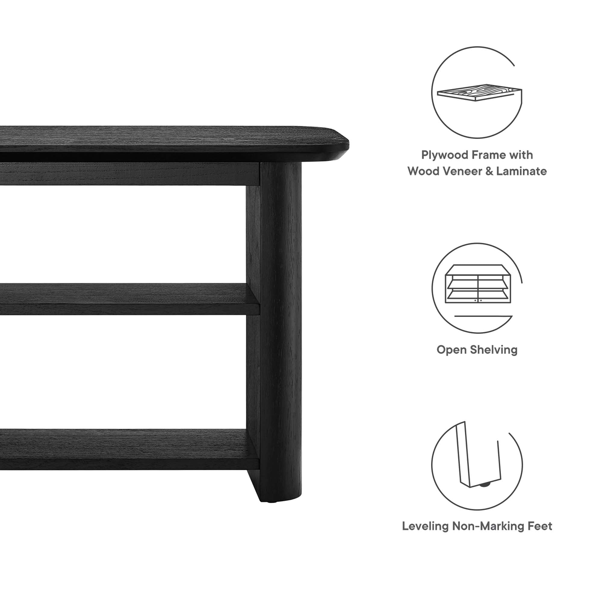 Calix 57" Console Table, Black