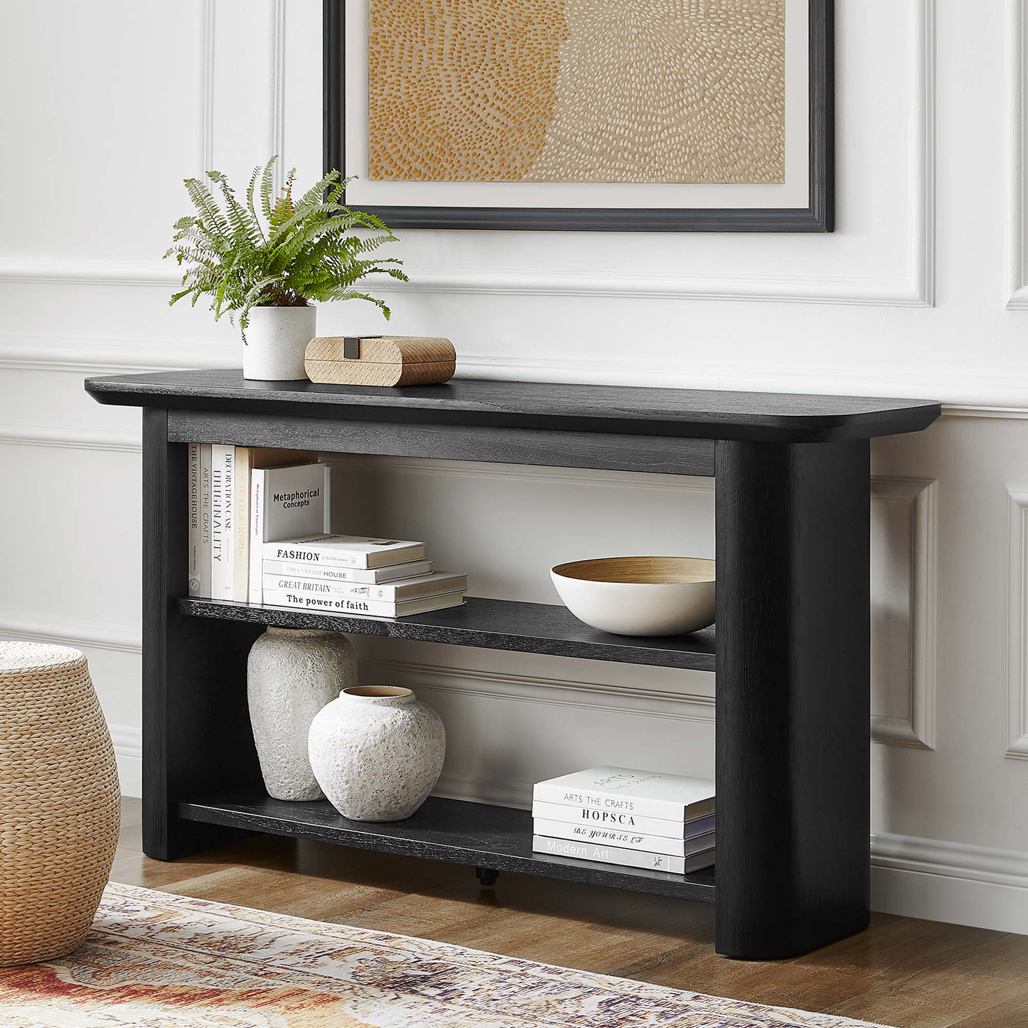Calix 57" Console Table, Black