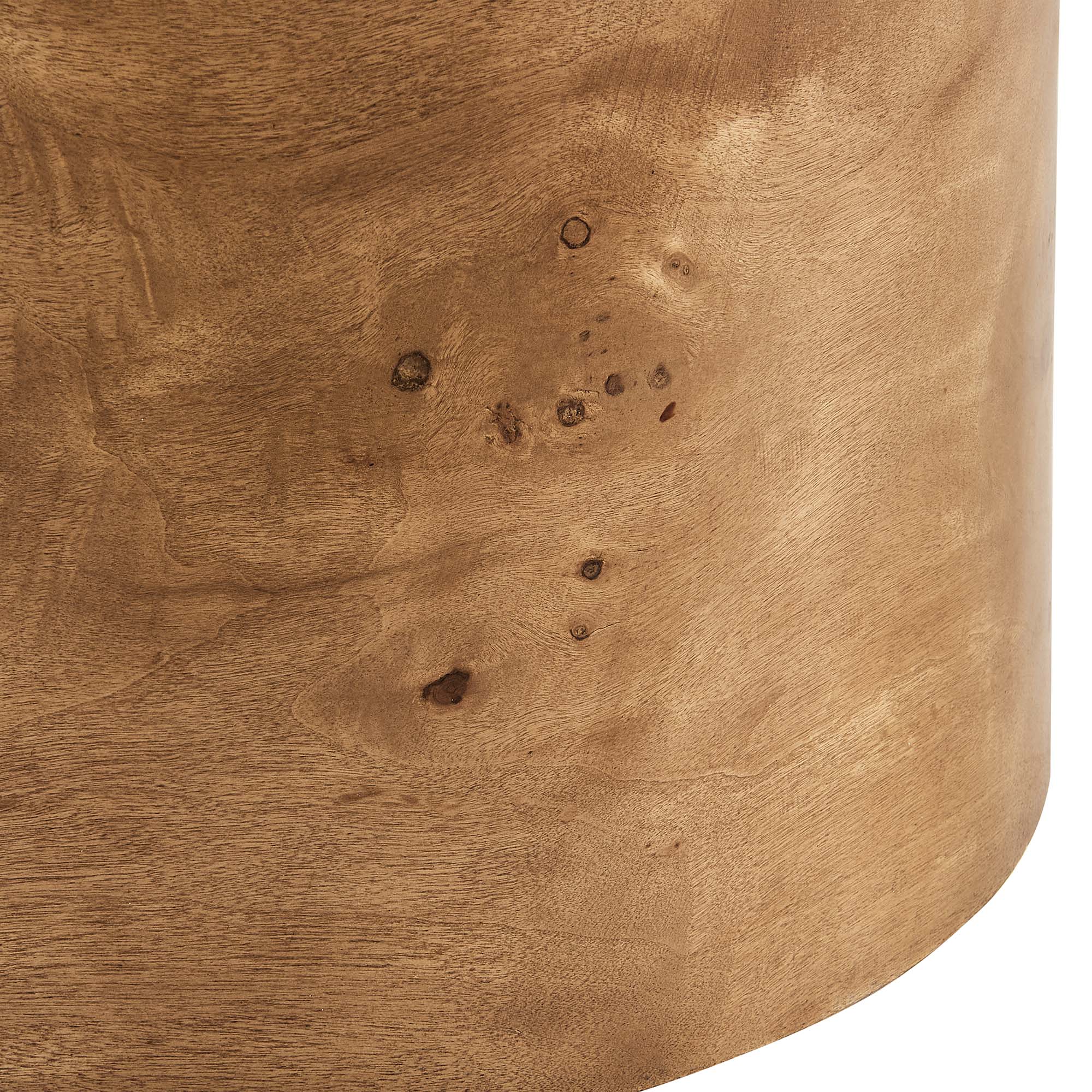 Breeze Boucle Upholstered Ottoman, Ivory Burl
