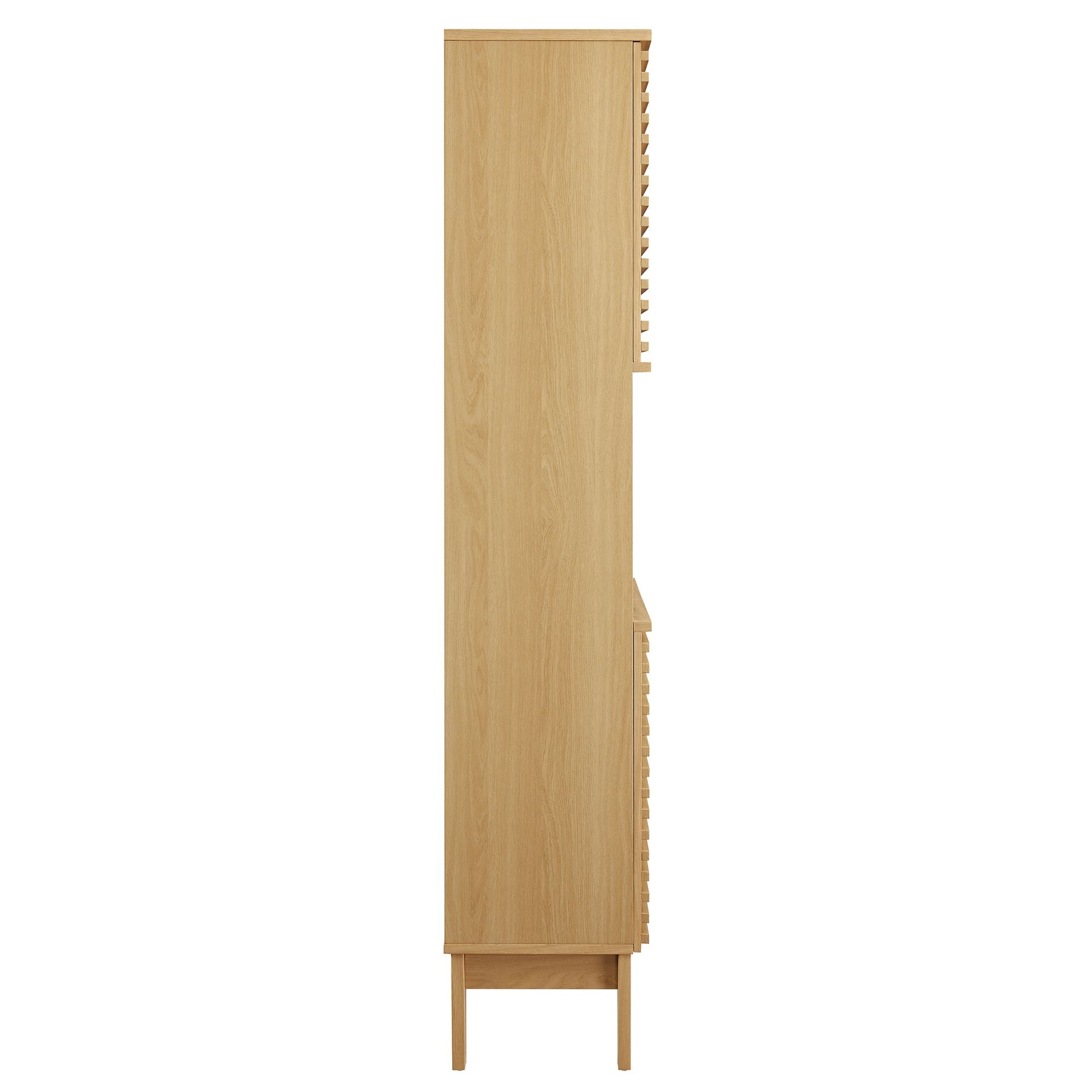 Render Tall Bathroom Storage Cabinet, Oak