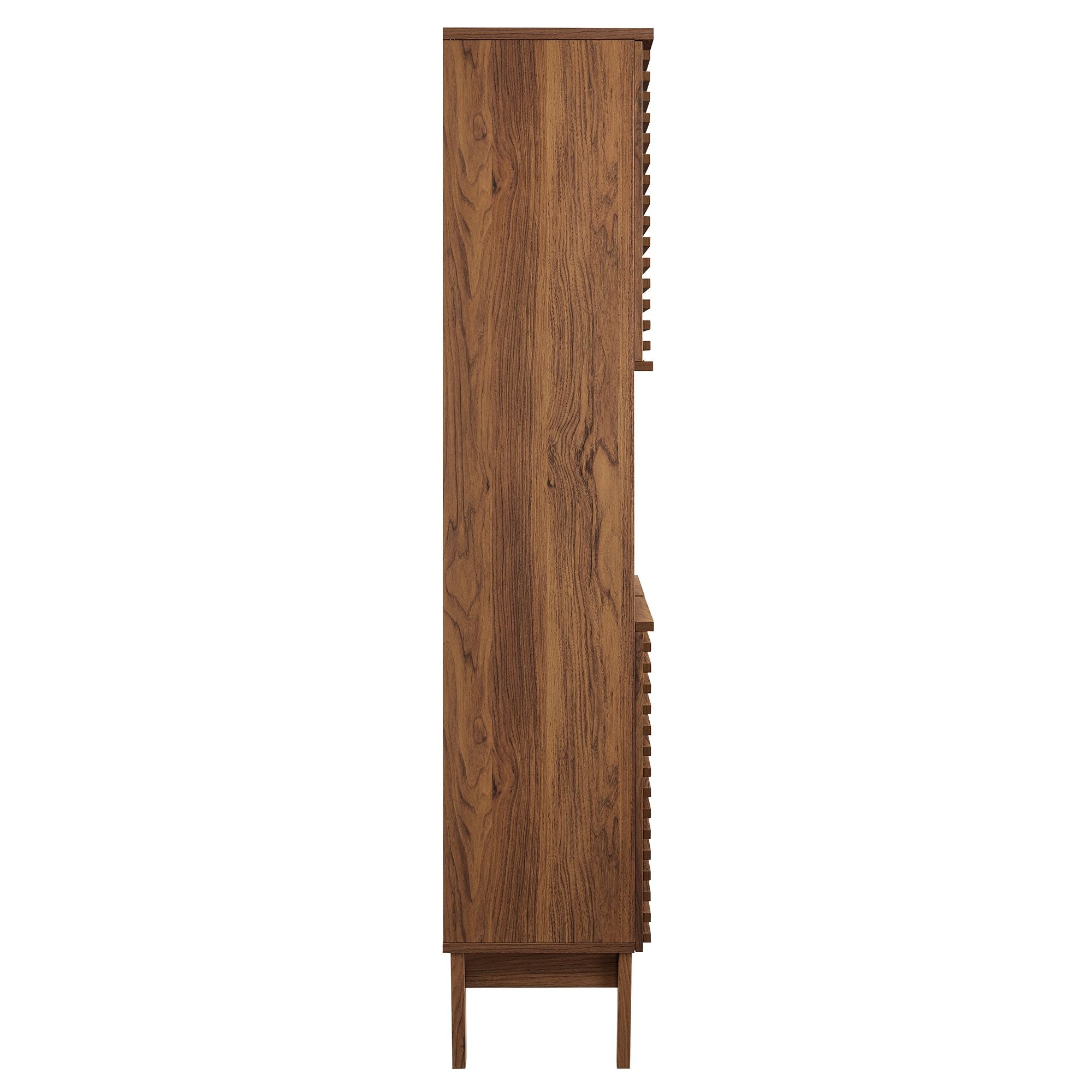 Render Tall Bathroom Storage Cabinet, Walnut