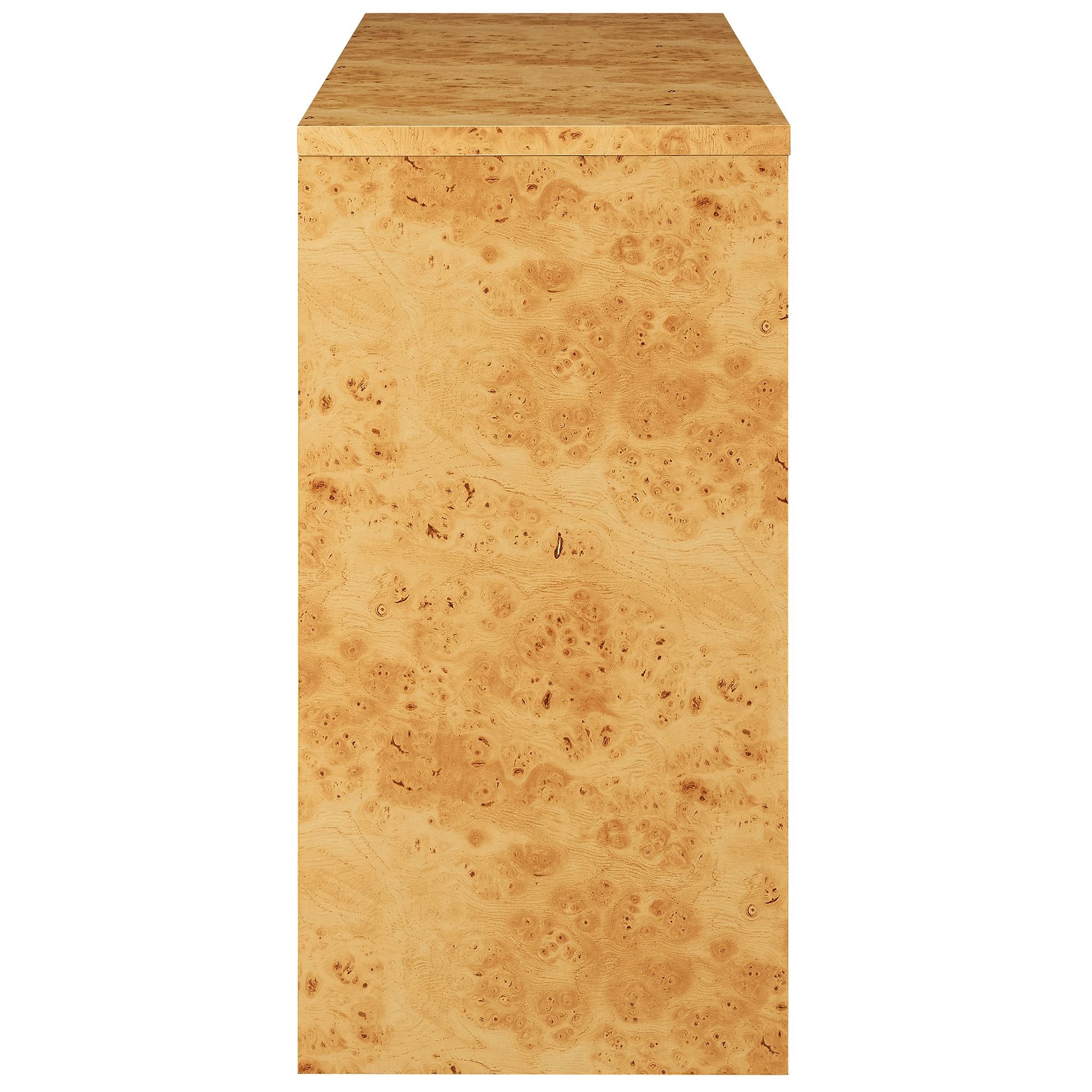 Hudson 2-Drawer Burl Wood Console Table, Natural