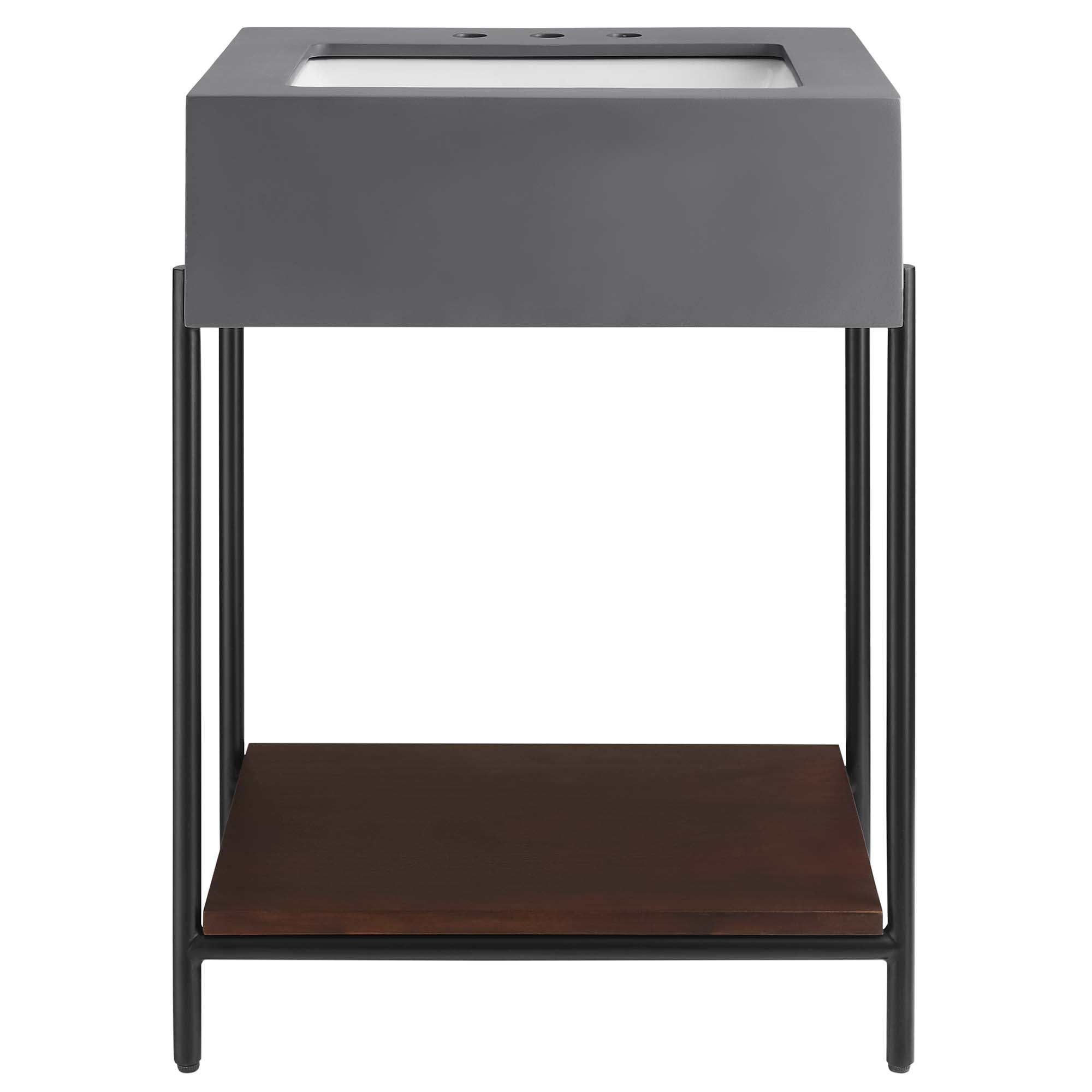 Etch 24" Bathroom Vanity with Sink, Black White