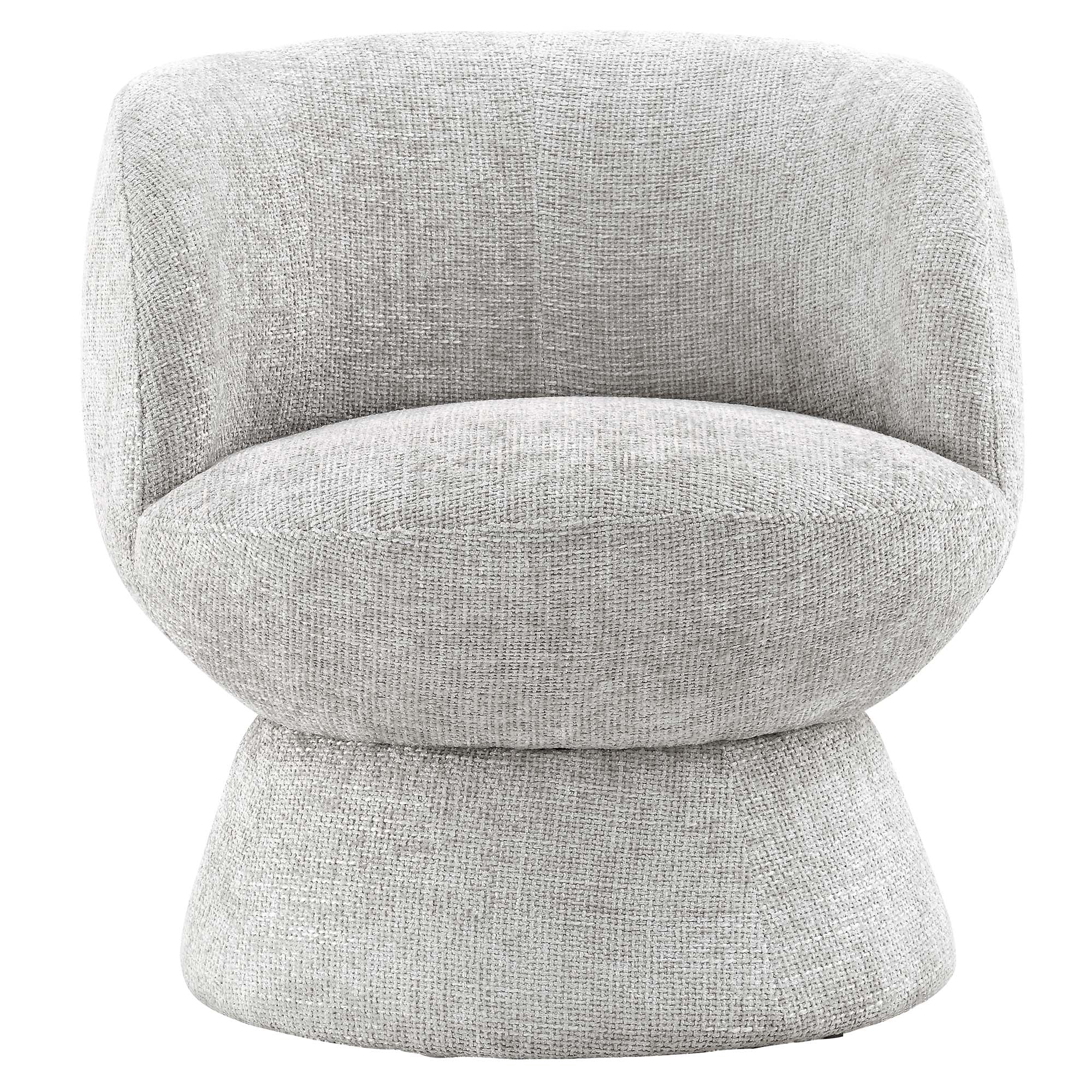 Vesta Chenille Fabric Upholstered Swivel Chair, Dove Gray
