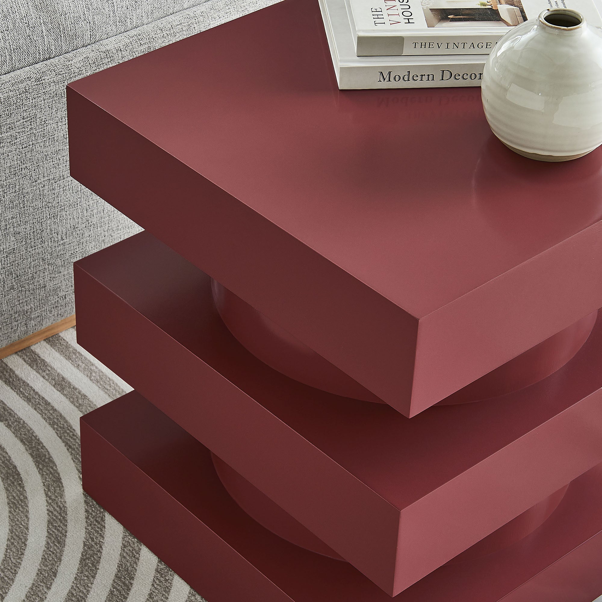 Perpetuate Totem End Table, Spiced Apple