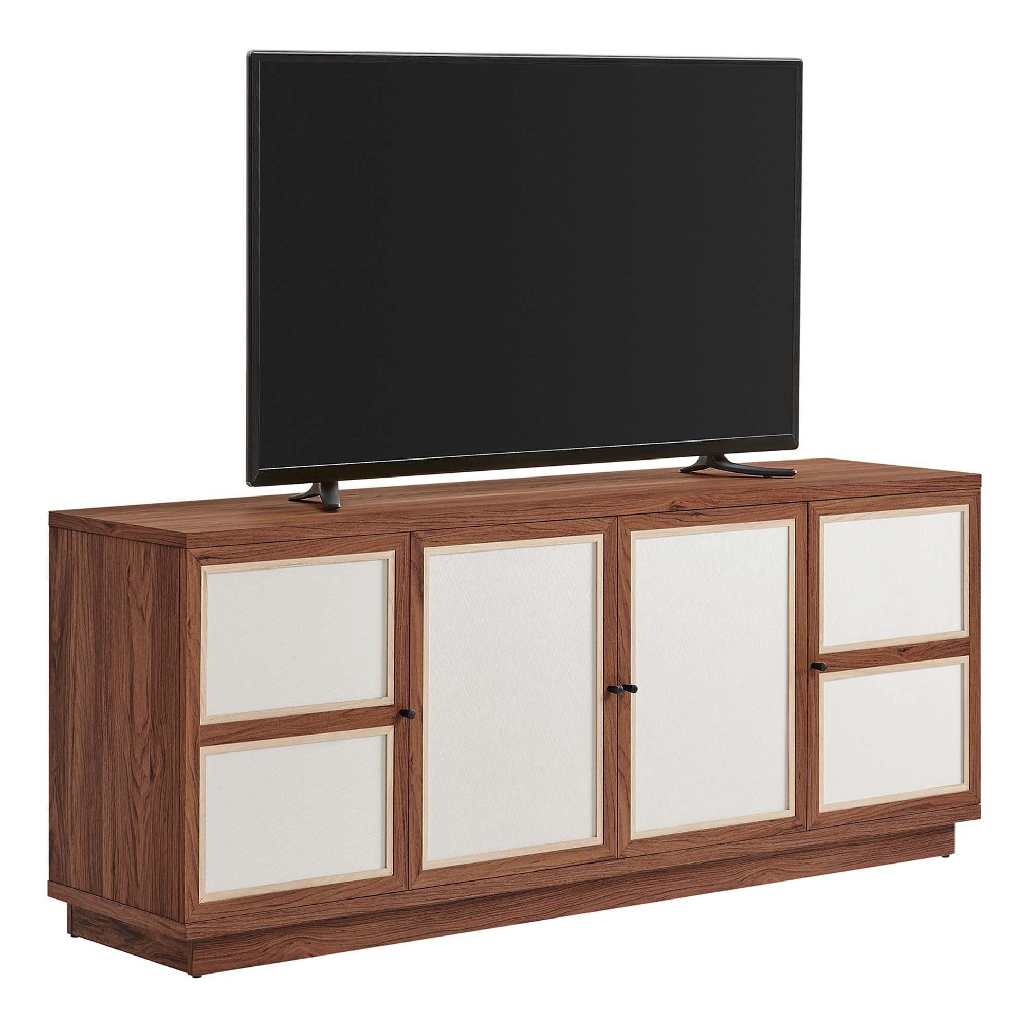 Capri 63" Wood Grain TV Console, Walnut