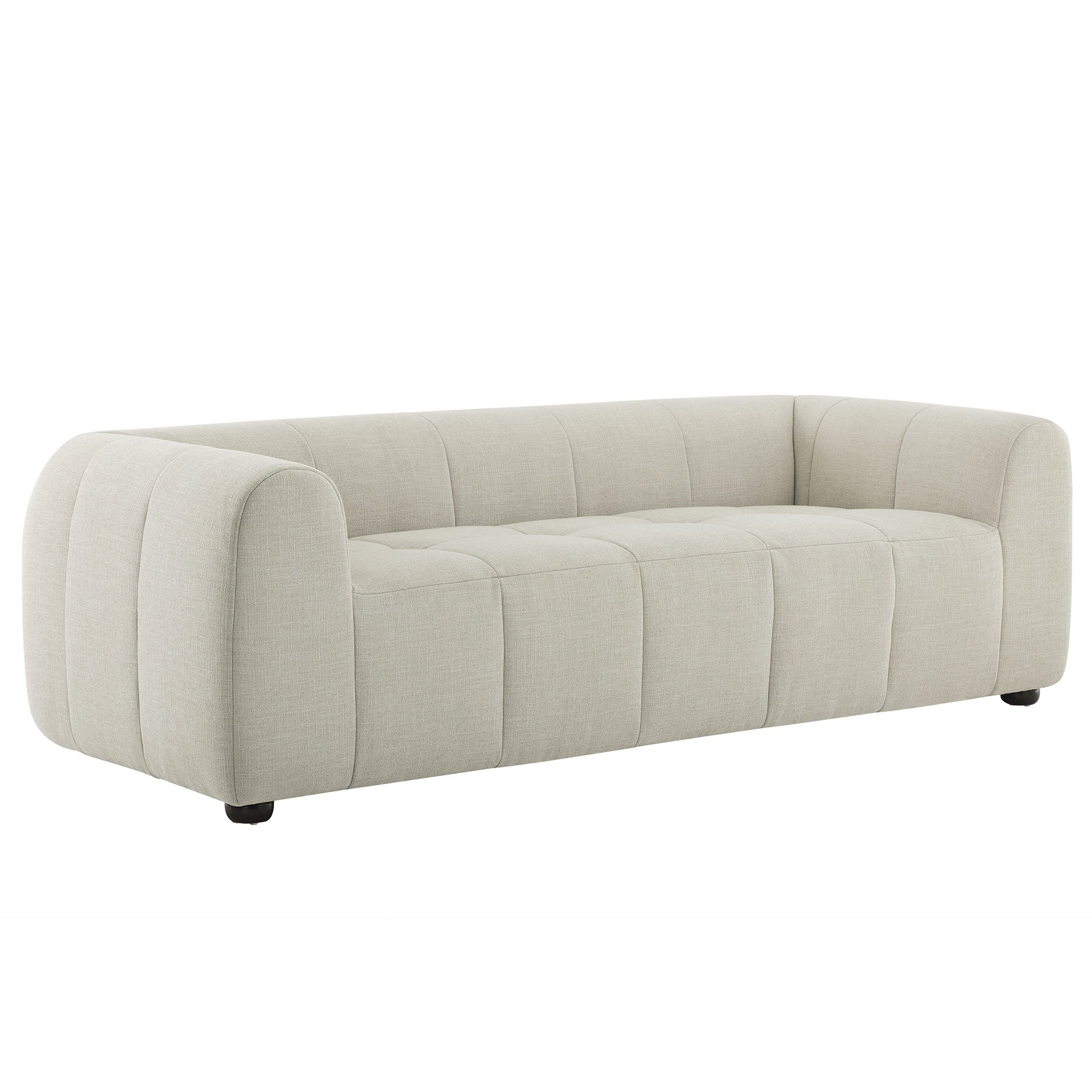 Liana Upholstered Fabric Sofa, Linen