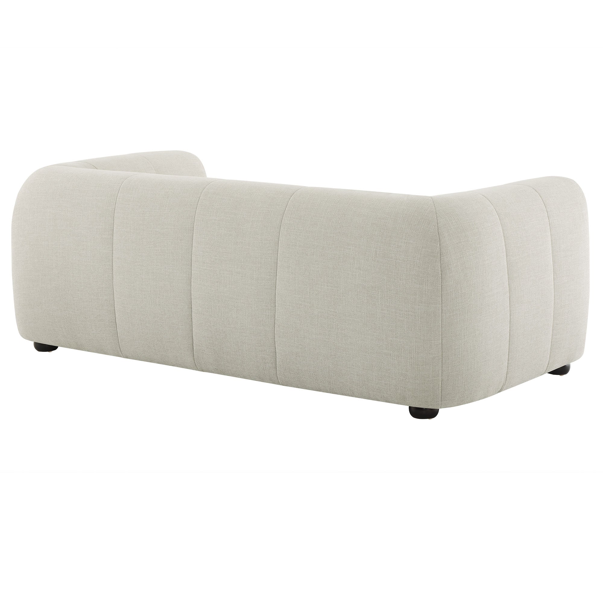 Liana Upholstered Fabric Loveseat, Linen