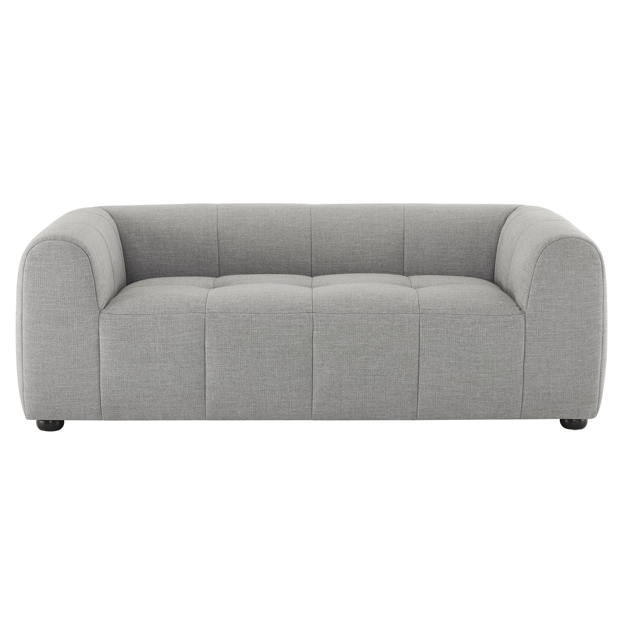 Liana Upholstered Fabric Loveseat, Pewter