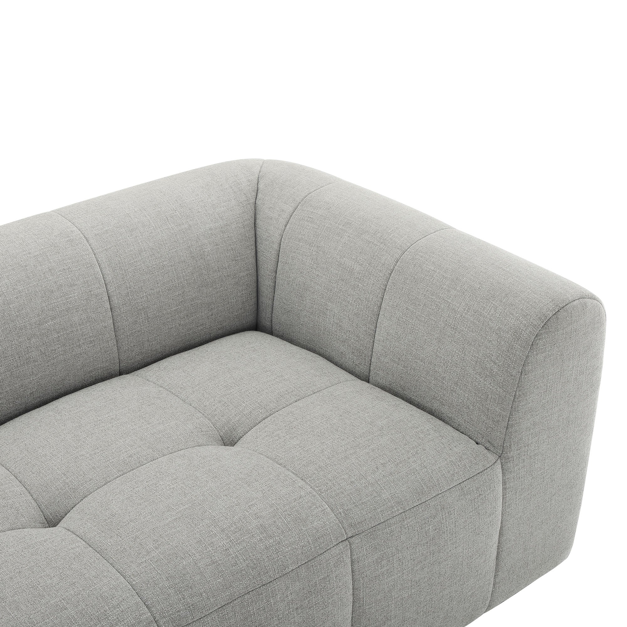 Liana Upholstered Fabric Loveseat, Pewter
