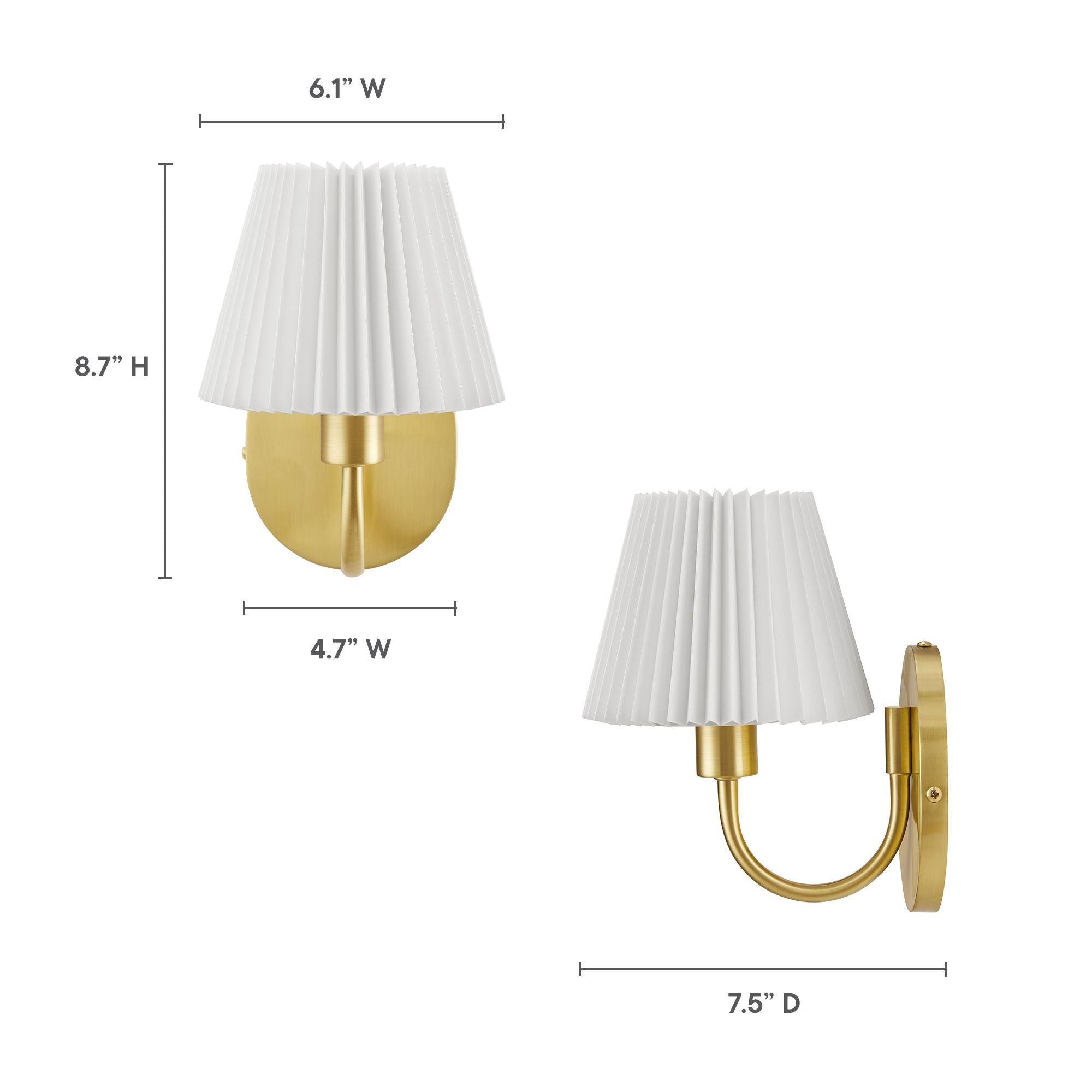 Wave Wall Sconce, Brass