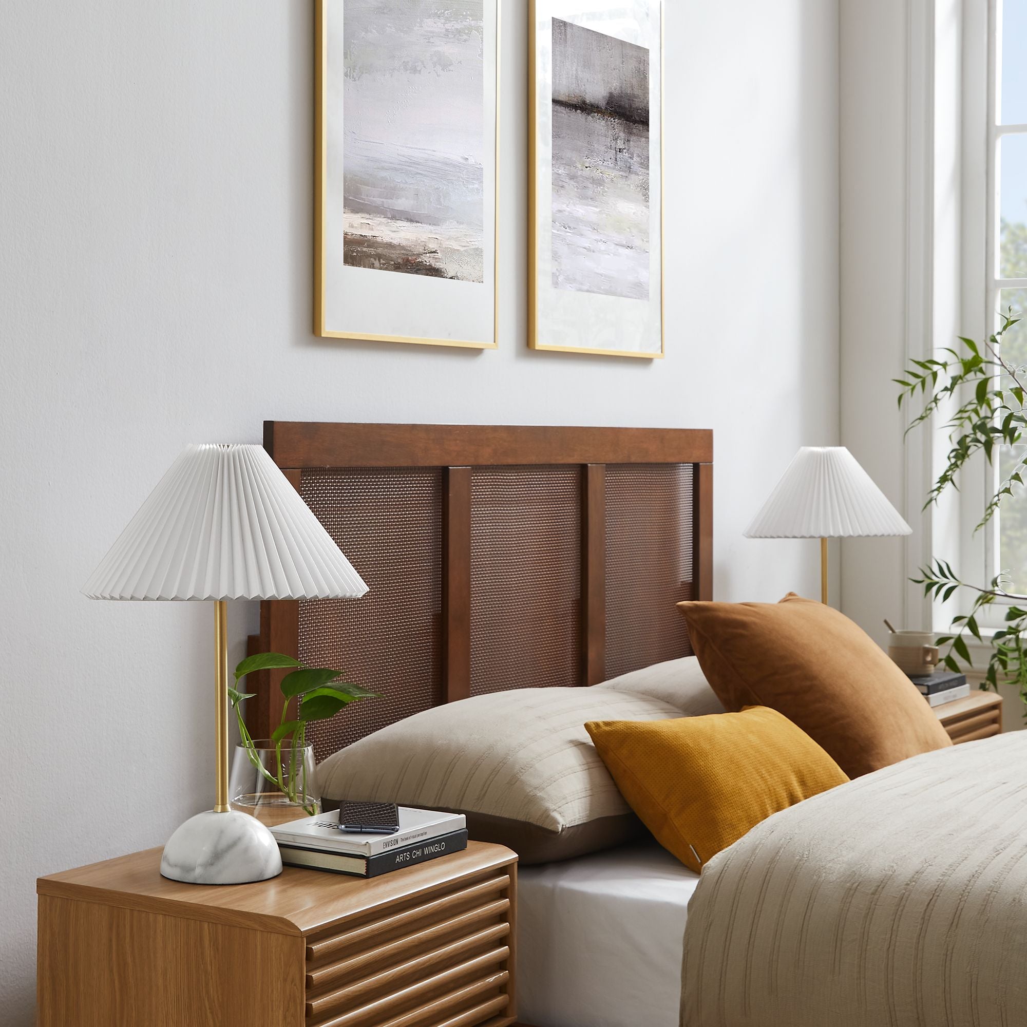 Illusion Marble Dome Table Lamp, Brass