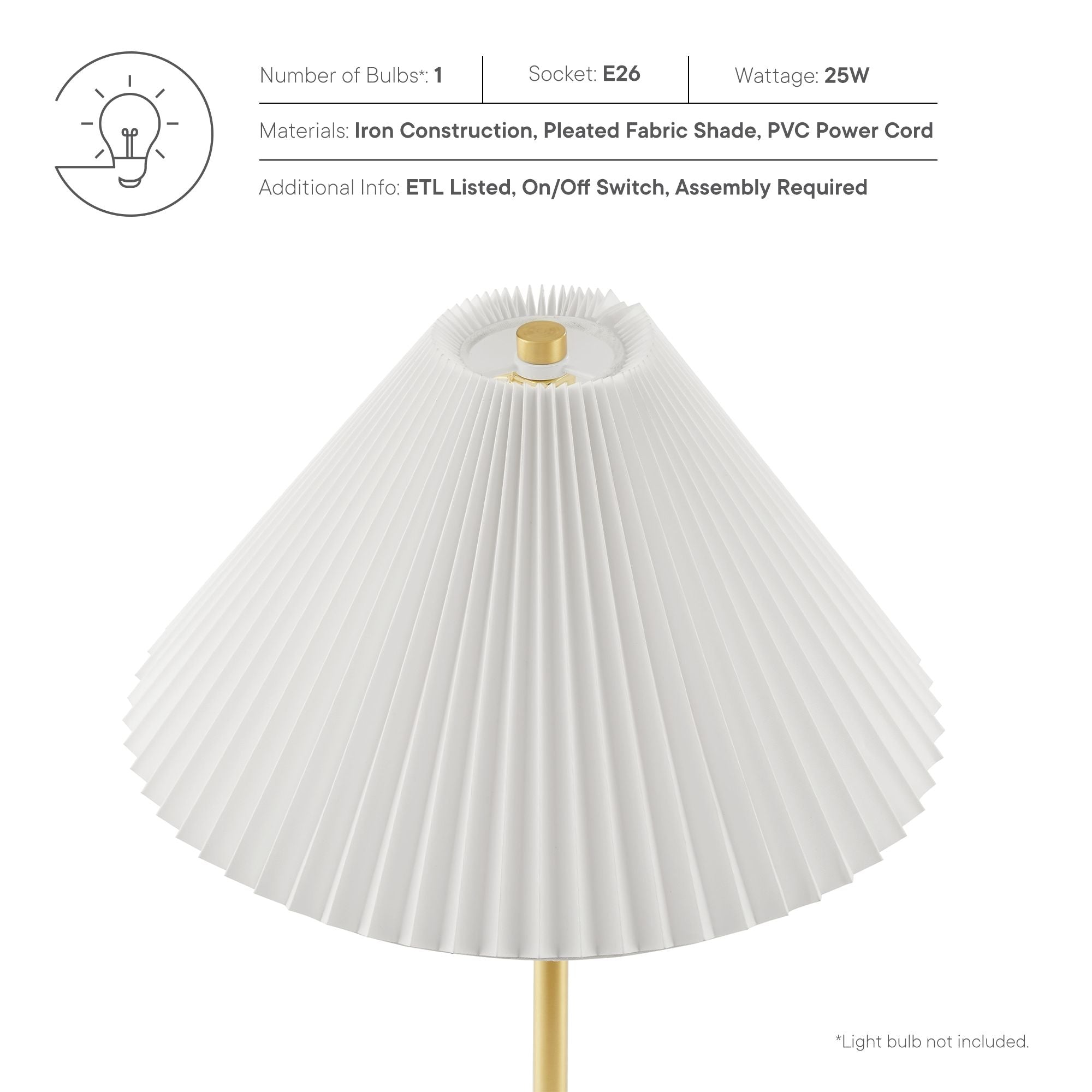 Illusion Marble Dome Table Lamp, Brass
