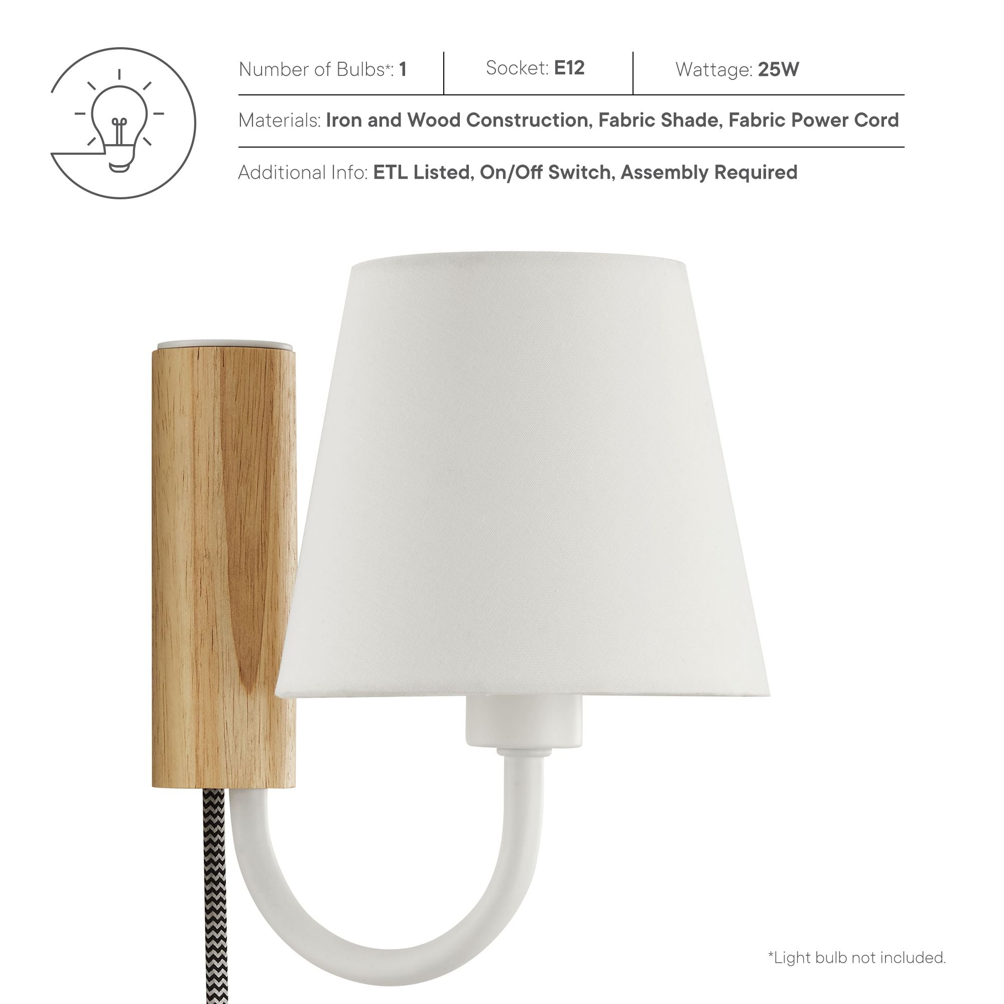 Sunlit Swivel Wall Sconce, Natural White