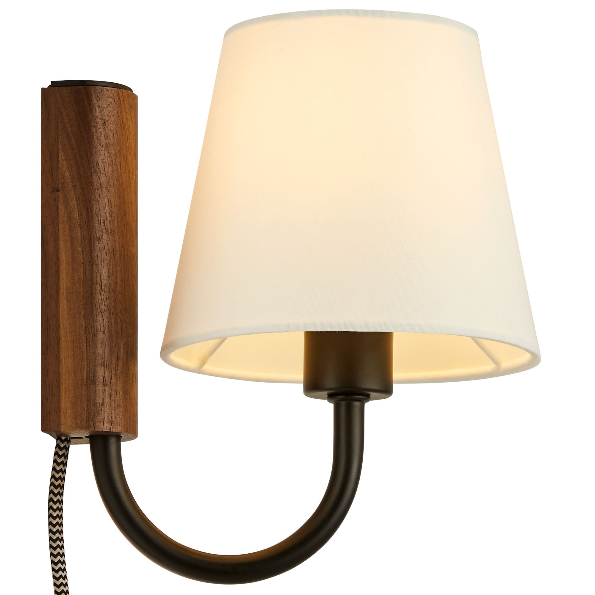 Sunlit Swivel Wall Sconce, Walnut Black
