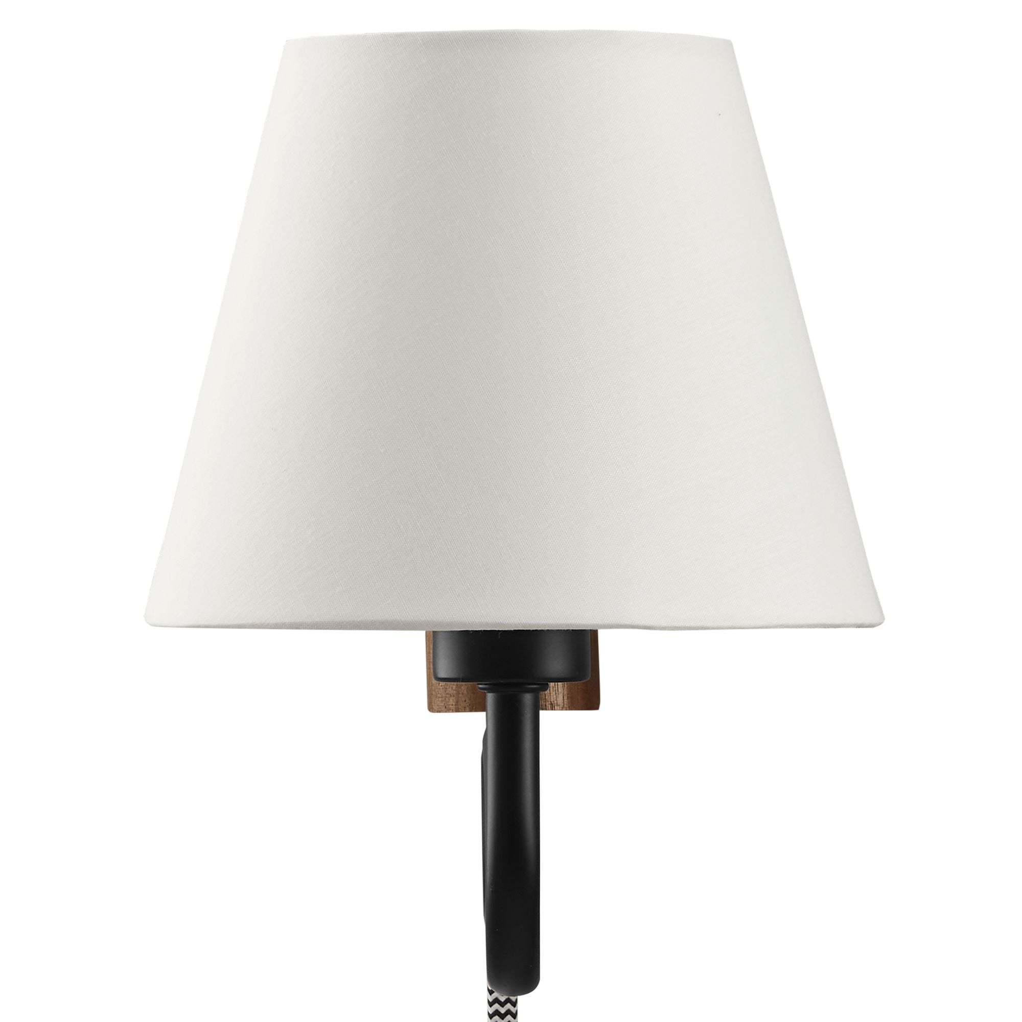Sunlit Squiggle Arm Wall Sconce, Walnut Black