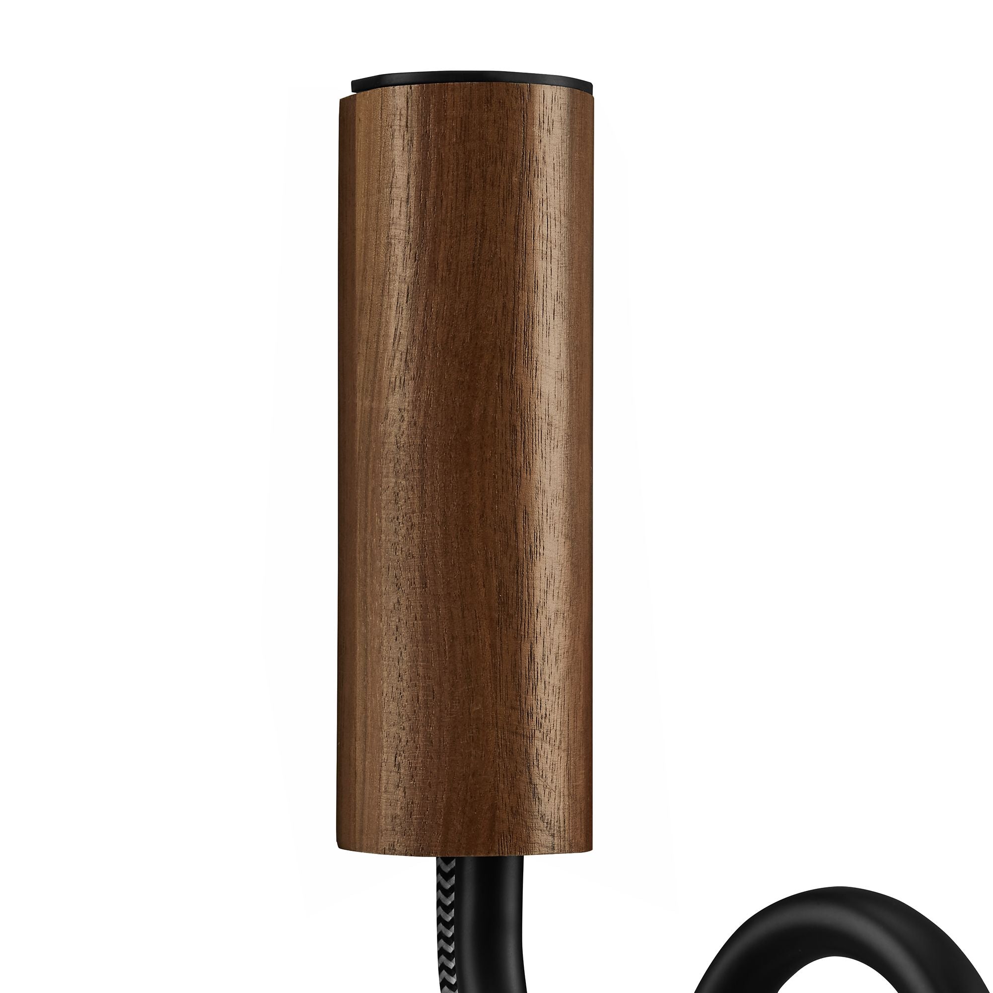 Sunlit Squiggle Arm Wall Sconce, Walnut Black