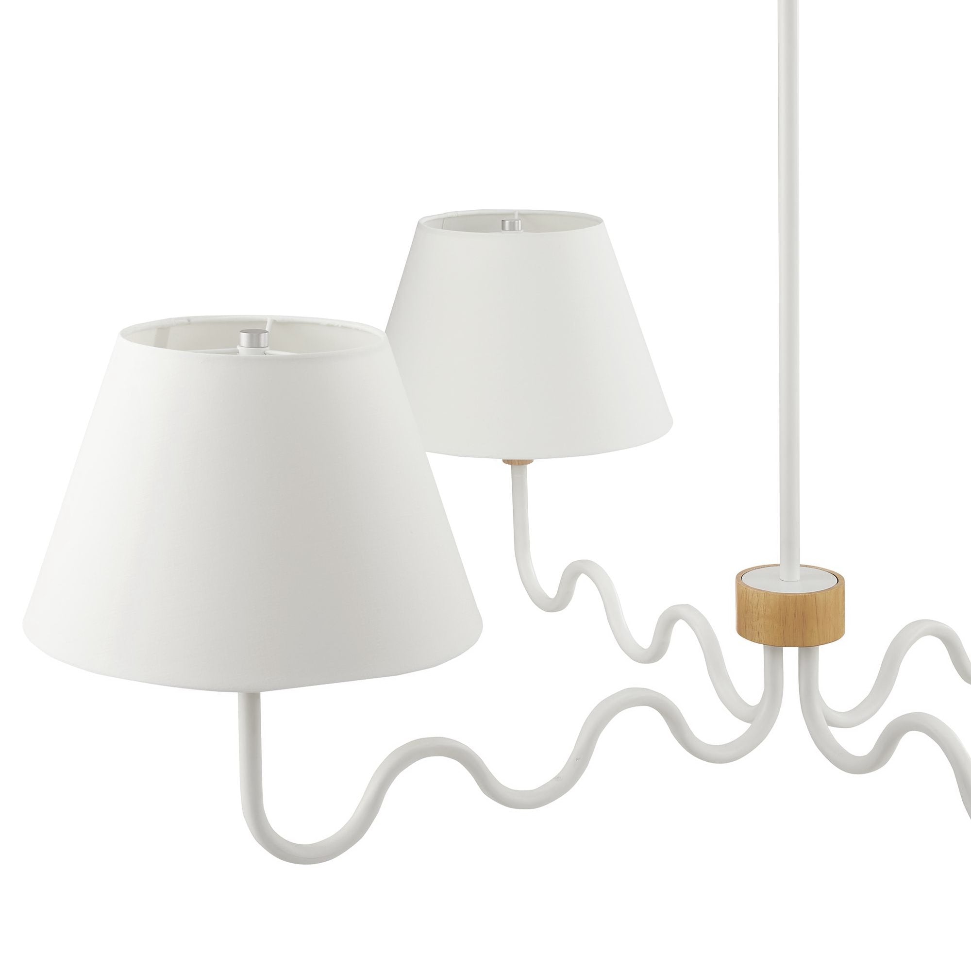 Sunlit Squiggle 4-Arm Pendant Light, Natural White