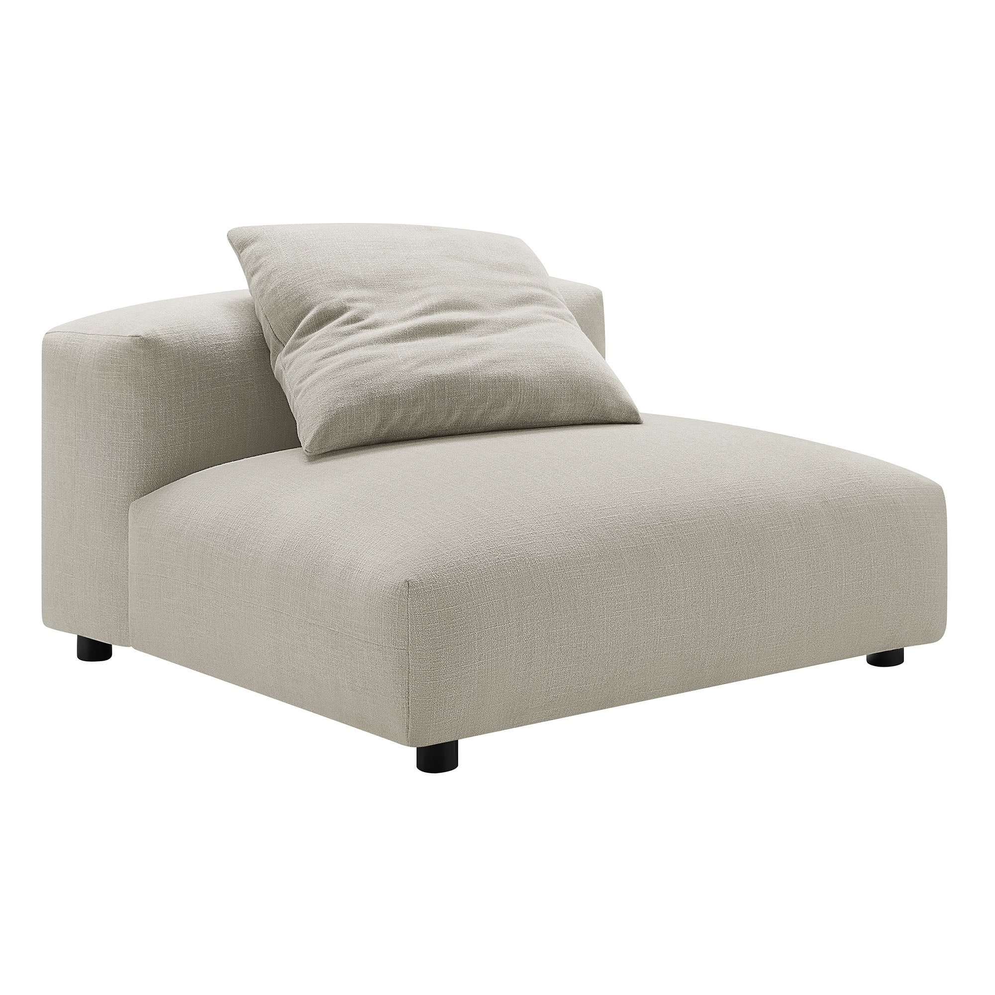 Solace 3-Piece Modular Upholstered Fabric Sofa, Linen