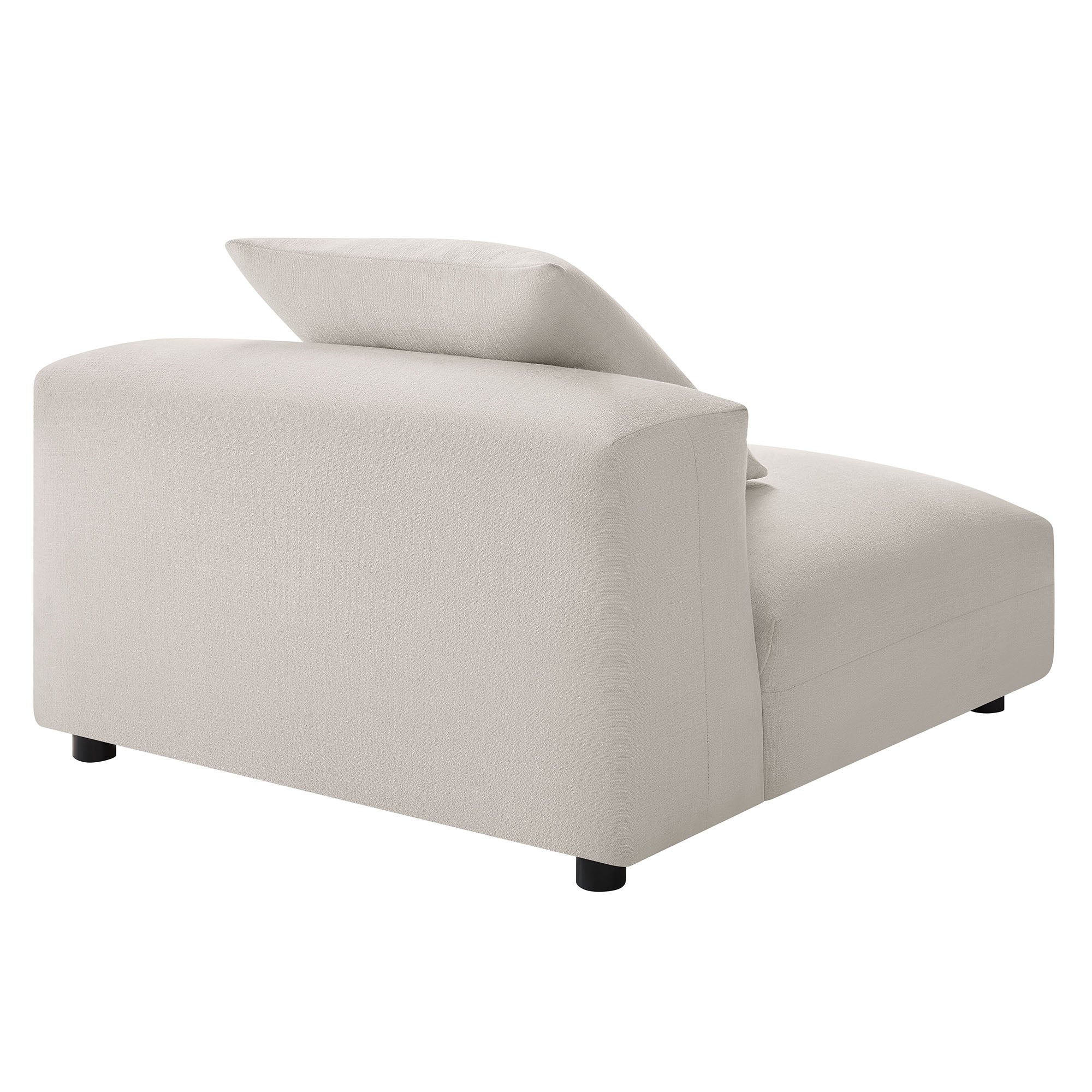 Solace Modular Upholstered Fabric Armless Chair, Salt