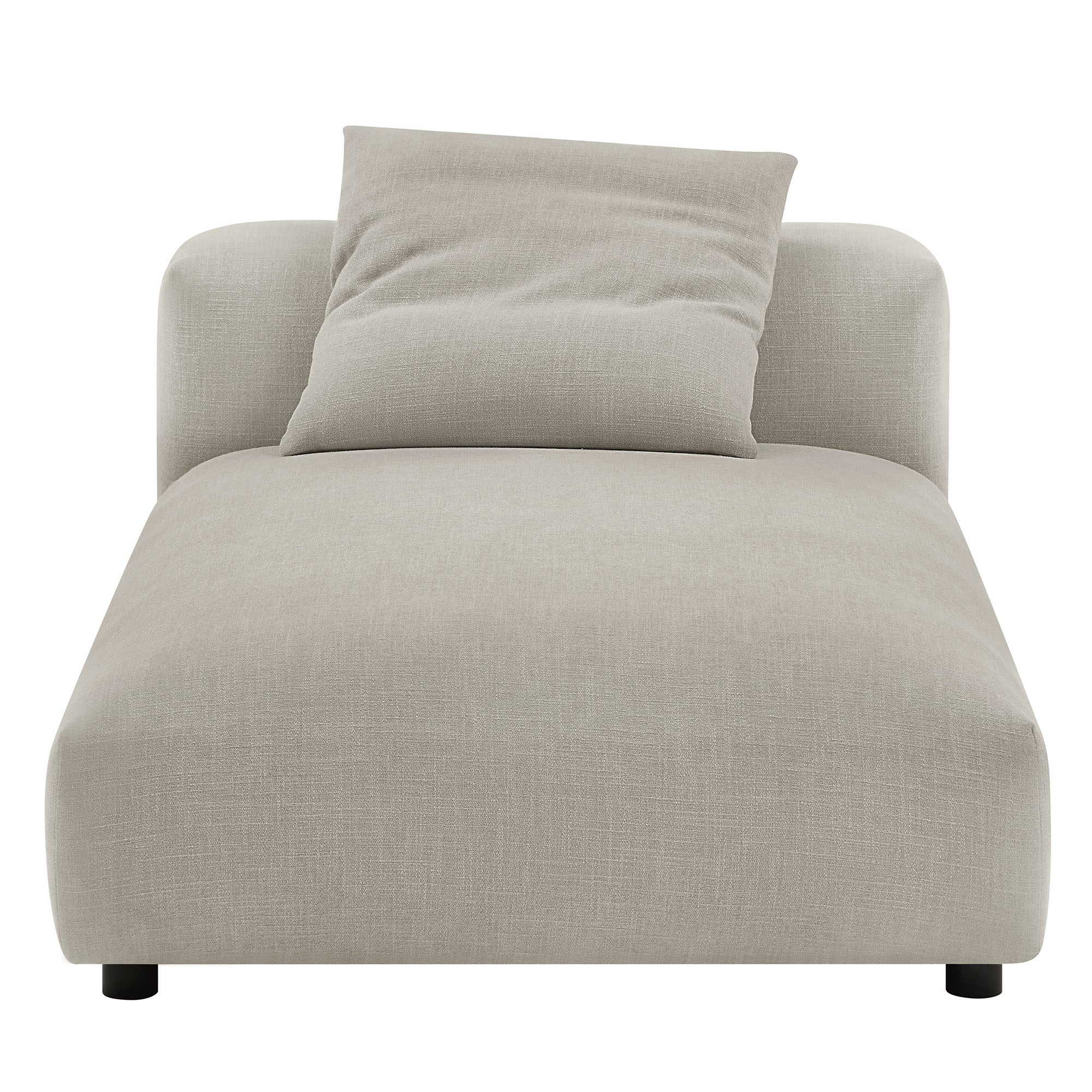 Solace Modular Upholstered Fabric Armless Chaise Lounge, Linen