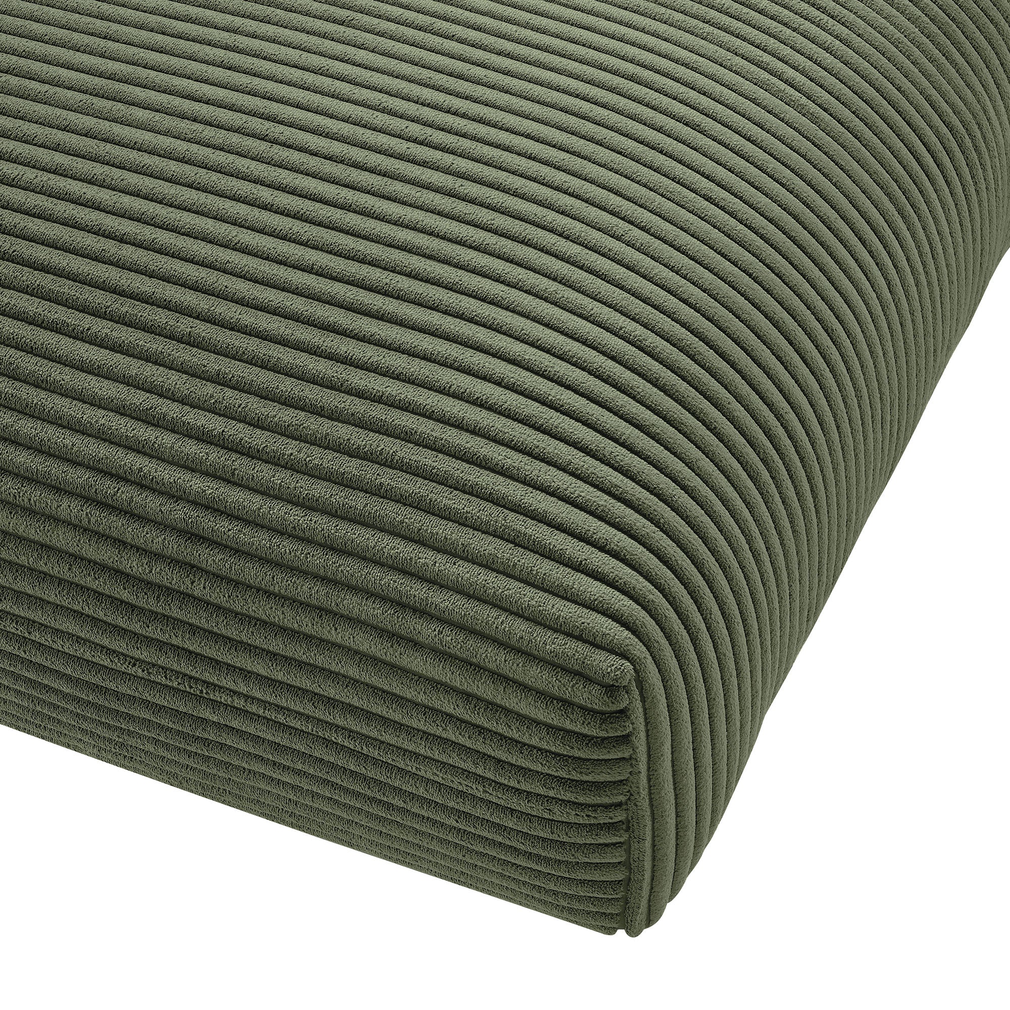 Solace Modular Corduroy Upholstered Ottoman, Fern