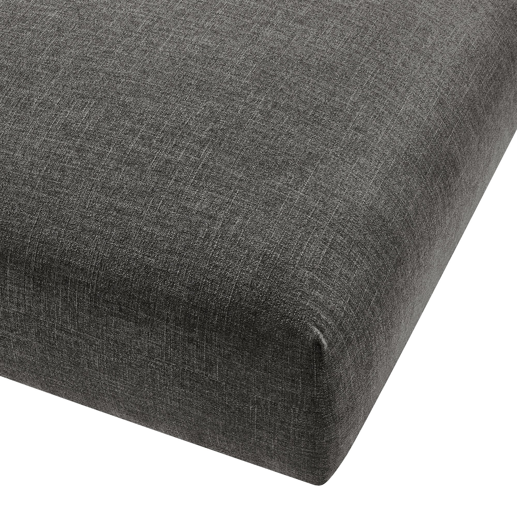 Solace Modular Upholstered Fabric Ottoman, Charcoal