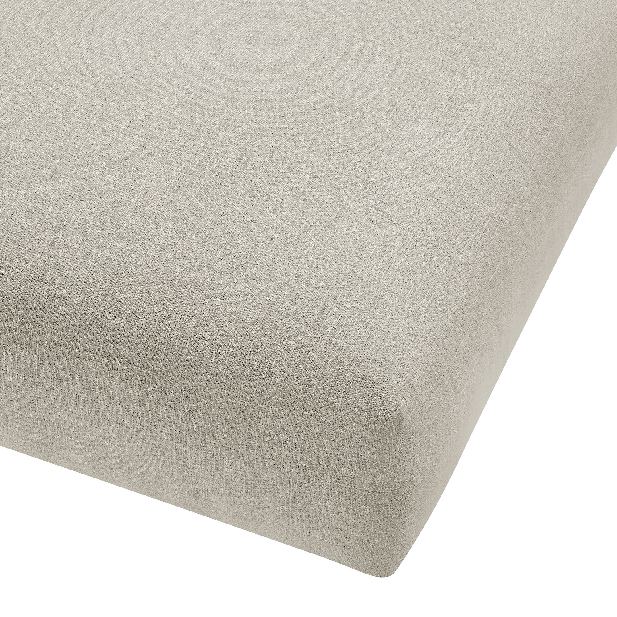 Solace Modular Upholstered Fabric Ottoman, Linen
