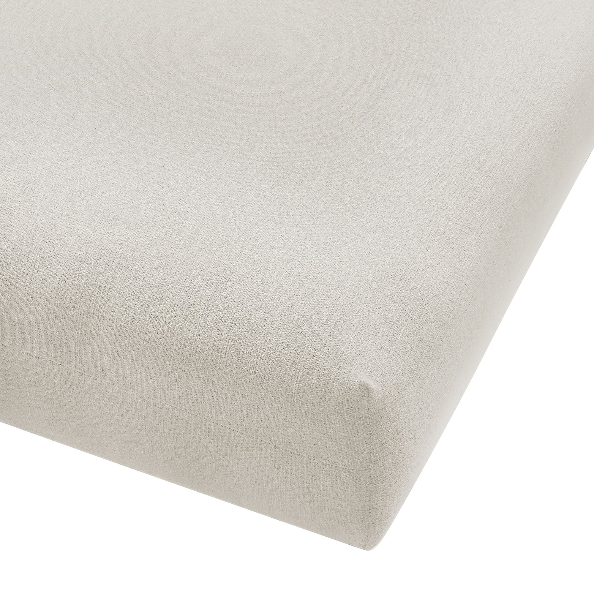 Solace Modular Upholstered Fabric Ottoman, Salt