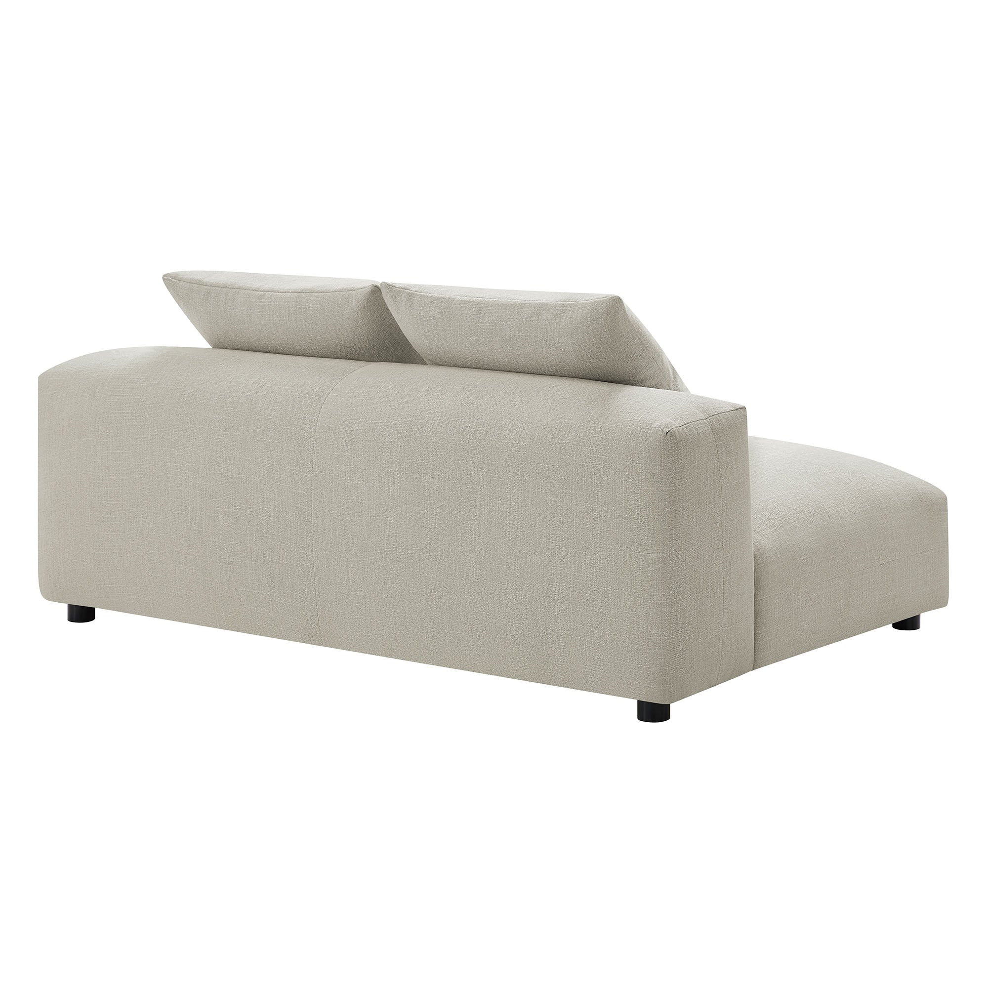 Solace Modular Upholstered Fabric Armless Loveseat, Linen