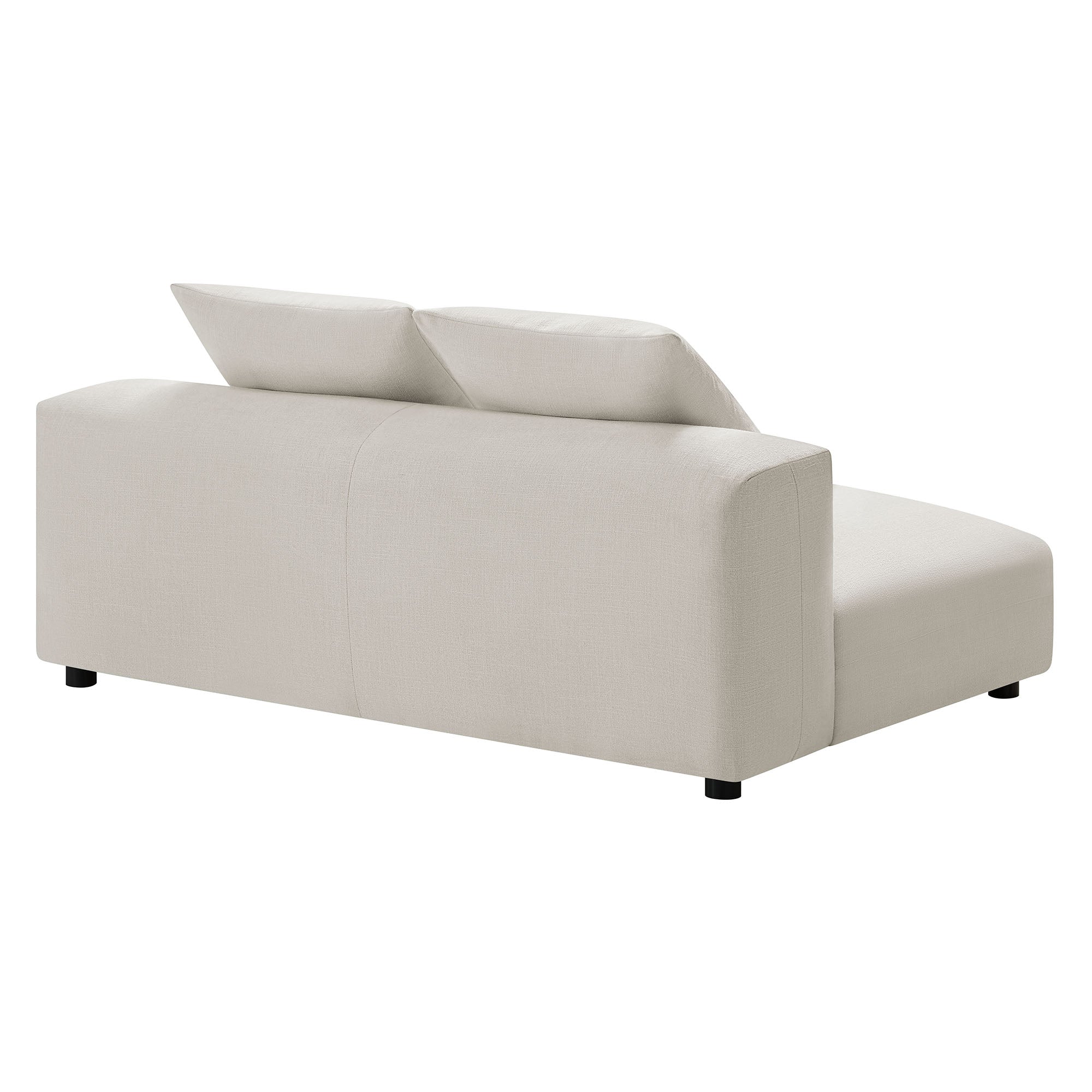 Solace Modular Upholstered Fabric Armless Loveseat, Salt