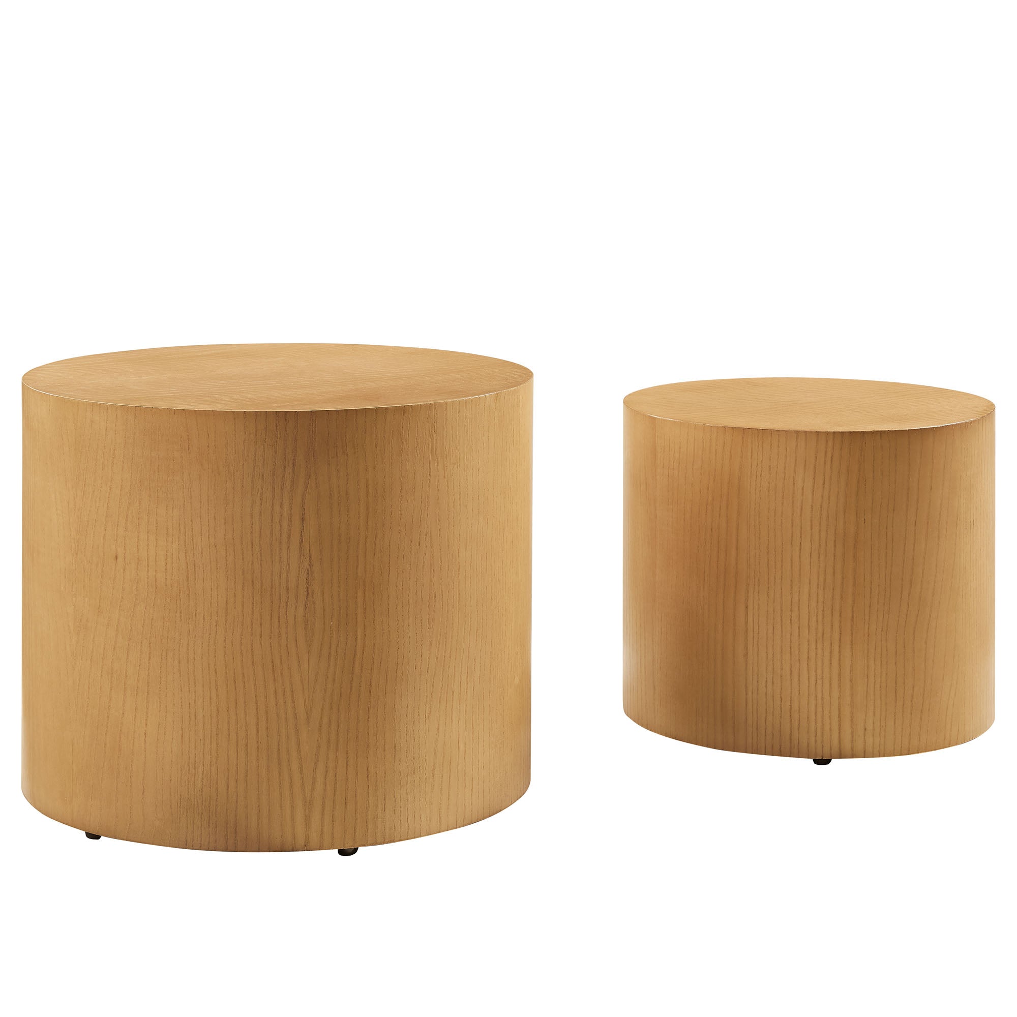 Amani Round Nesting Coffee Tables Set of 2, Natural