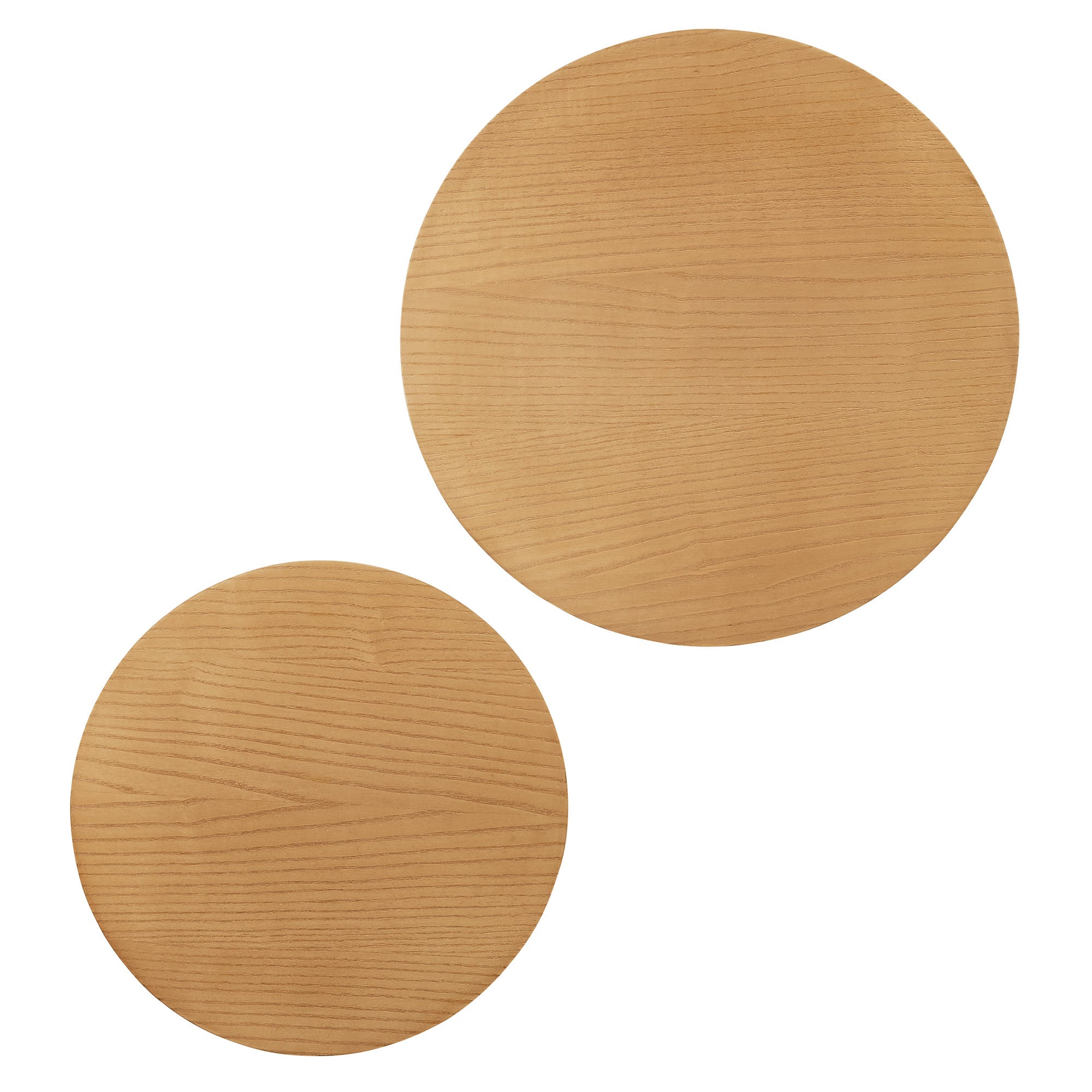 Amani Round Nesting Coffee Tables Set of 2, Natural