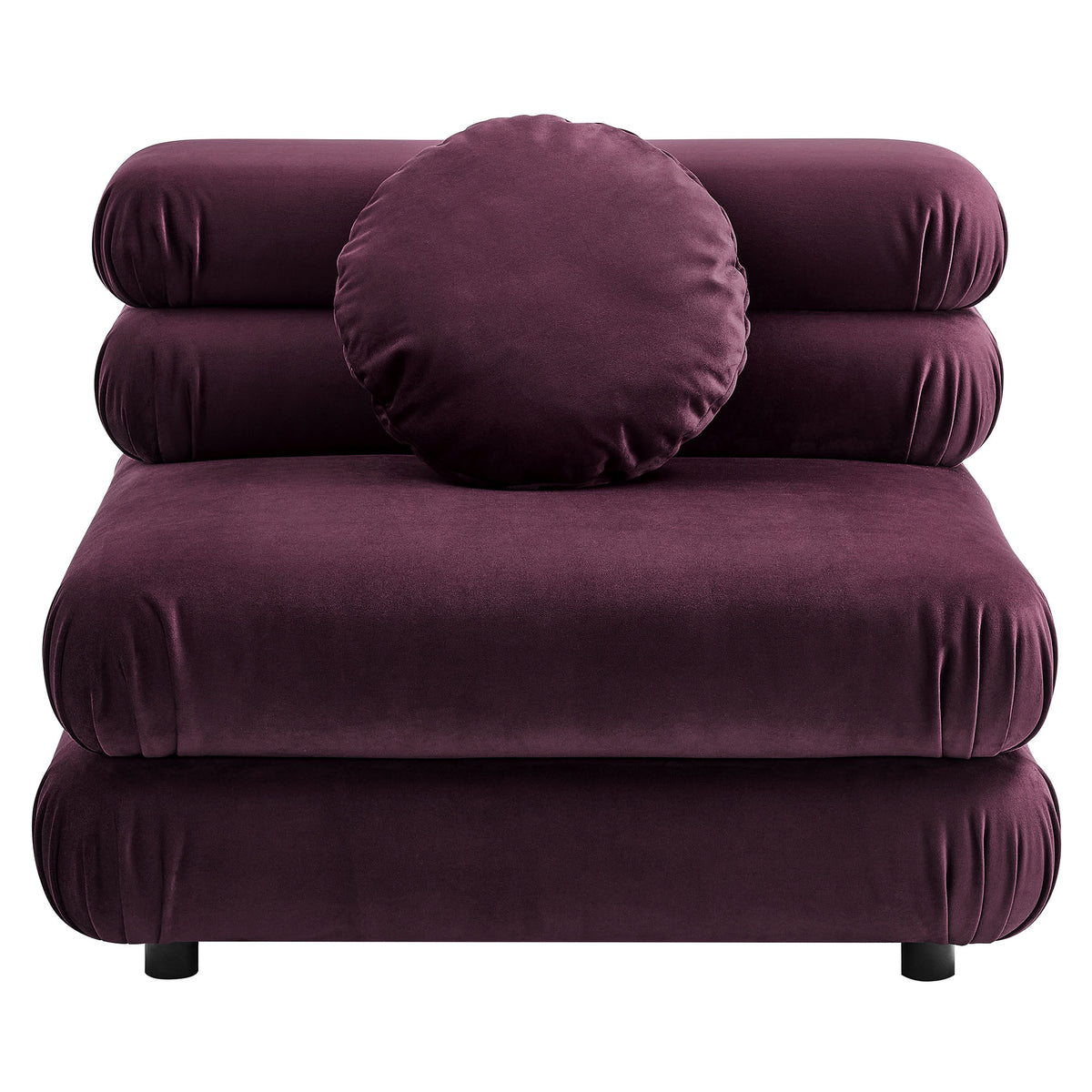 Jubilee 5-Piece Modular Performance Velvet Sectional Sofa, Mulberry