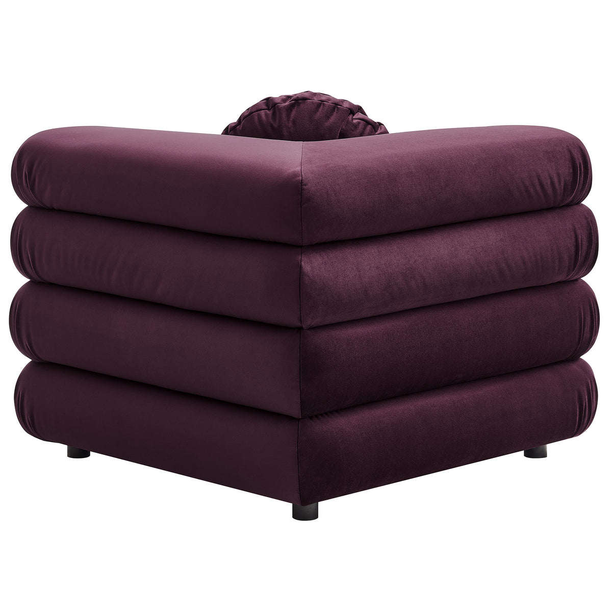 Jubilee 5-Piece Modular Performance Velvet Sectional Sofa, Mulberry