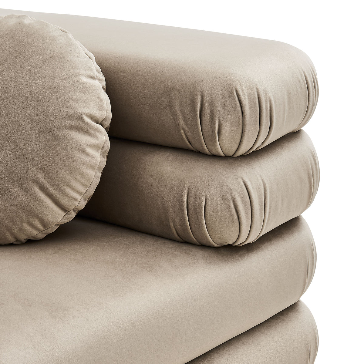Jubilee Modular Performance Velvet Corner Chair, Taupe