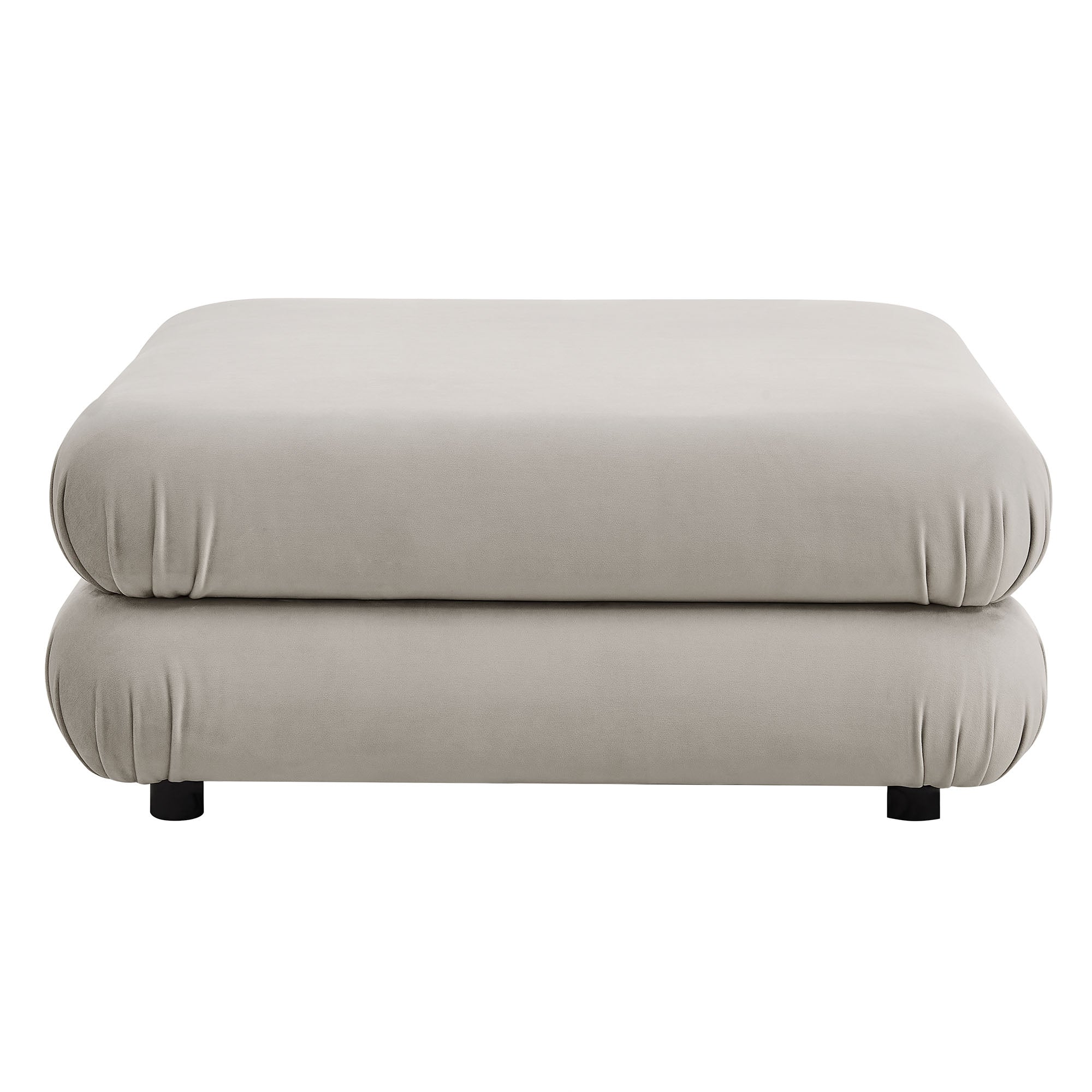 Jubilee Modular Performance Velvet Ottoman, Almond