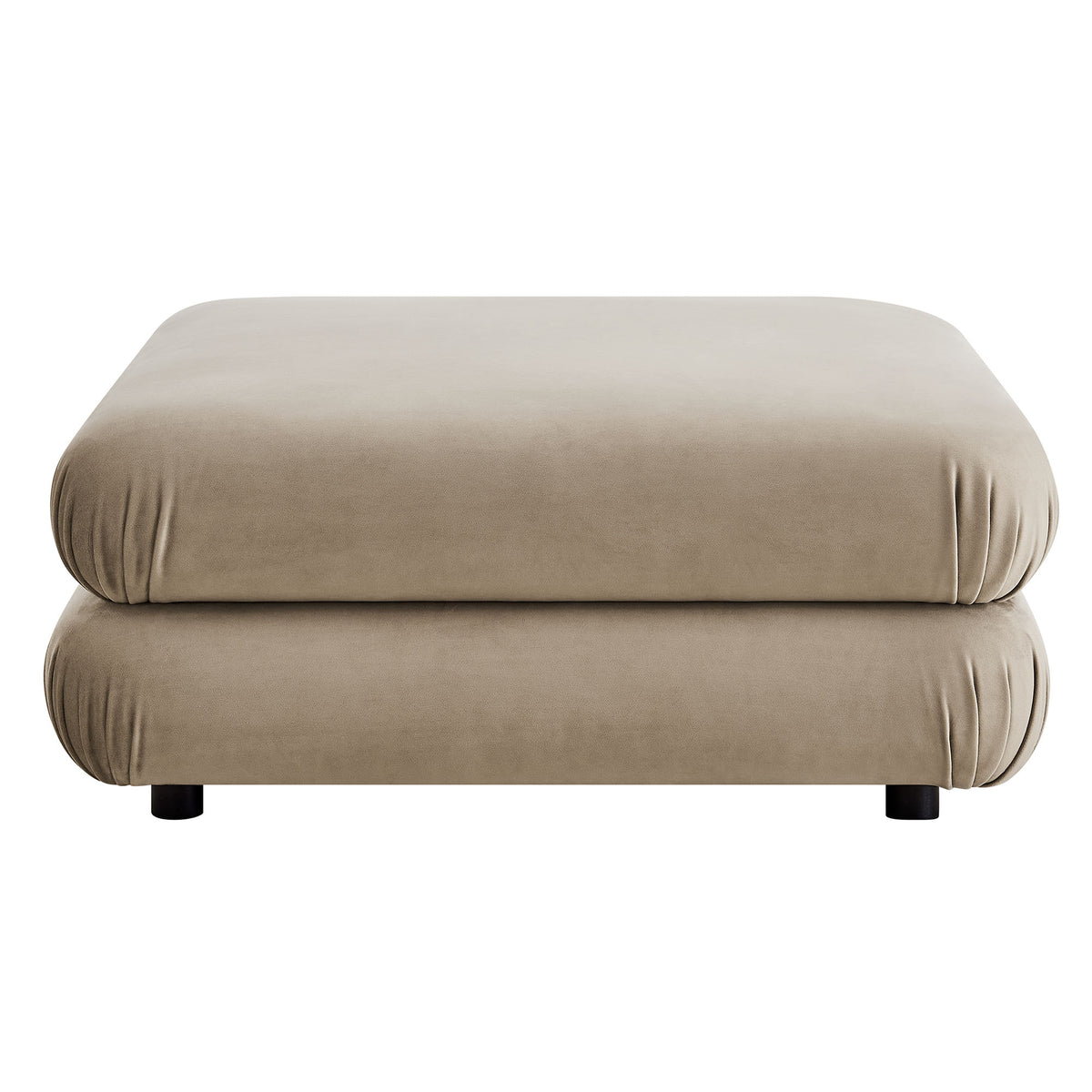Jubilee Modular Performance Velvet Ottoman, Taupe