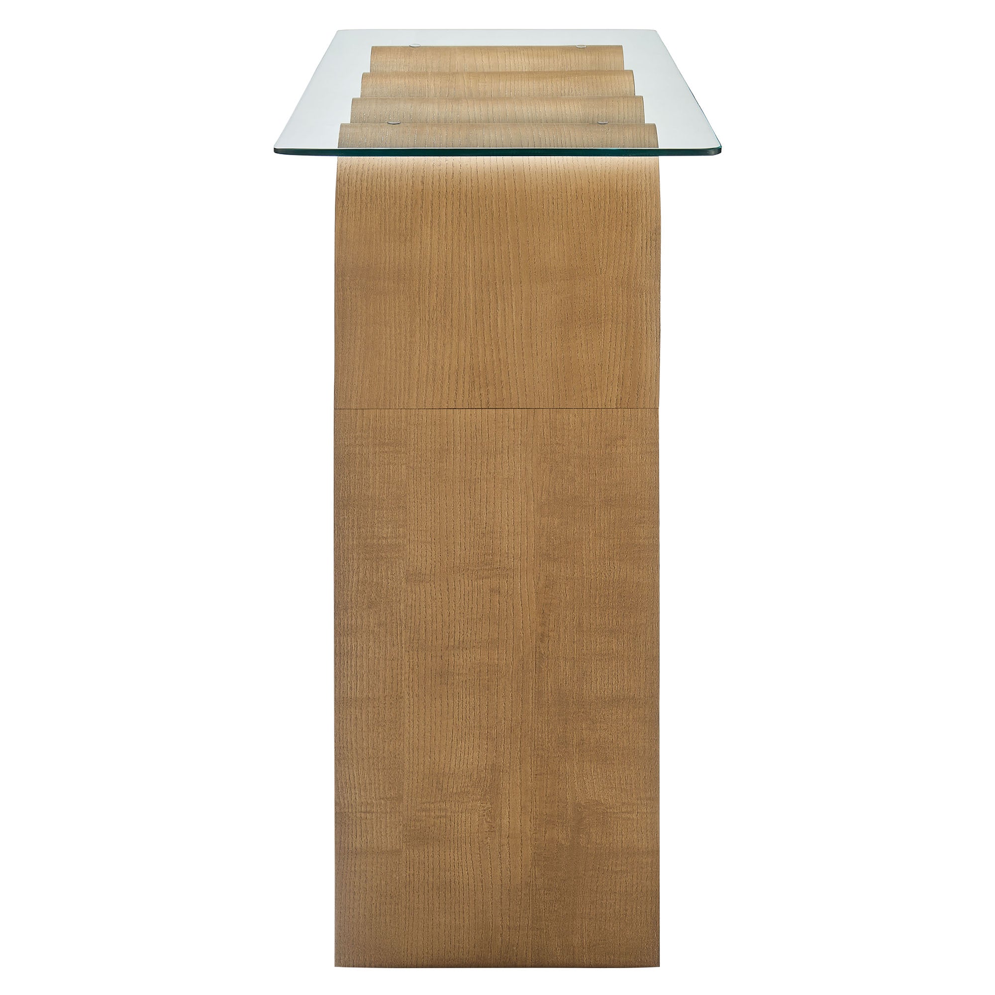 Ondine Glass Top 50" Console Table, Natural